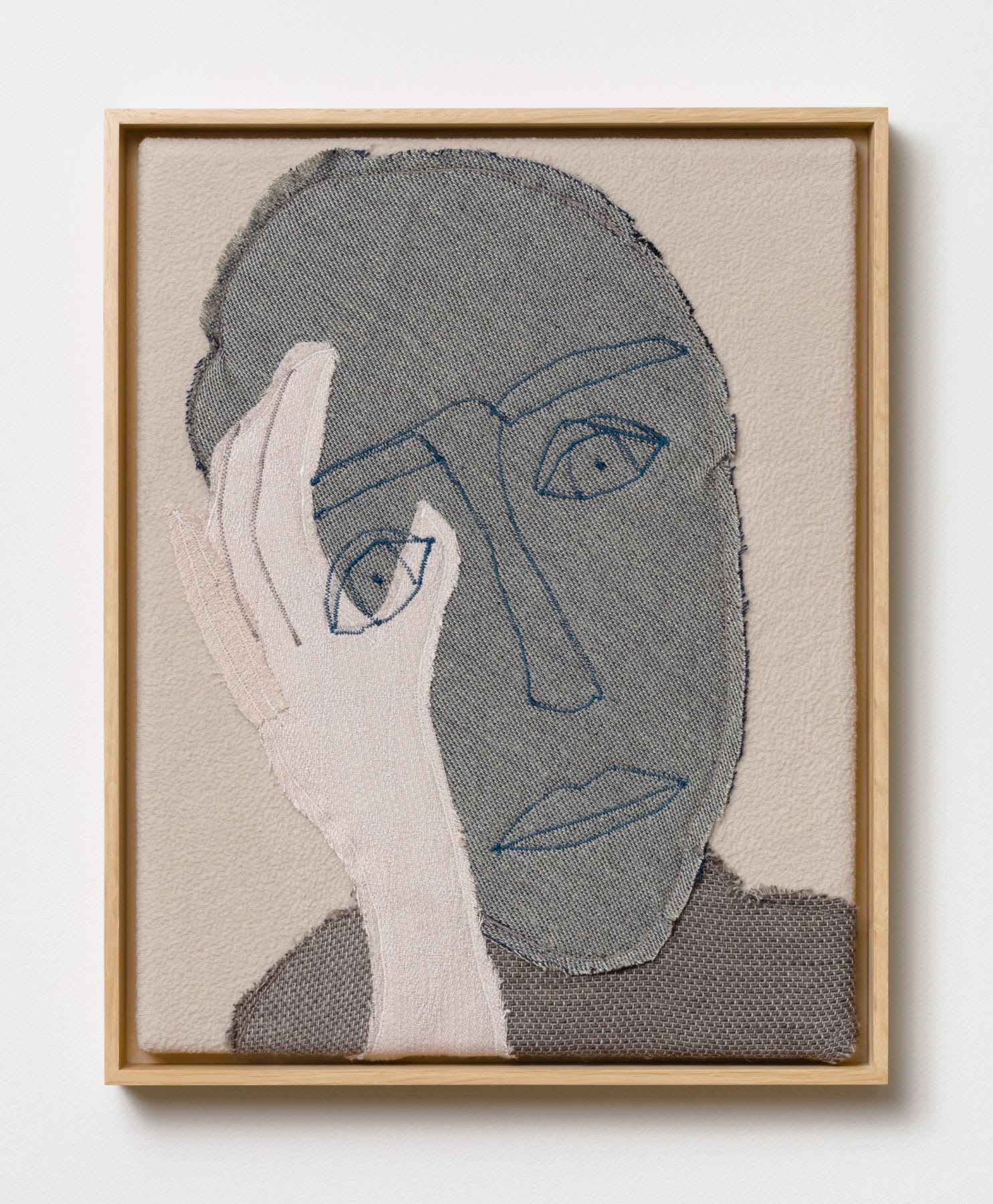 Alessandro Teoldi Untitled (AirIndia, Emirates, AirFrance and NorthWest) 2016 Airline inflight blankets, framed 14 x 11 inches (35.6 x 27.9 cm) AlTe 7