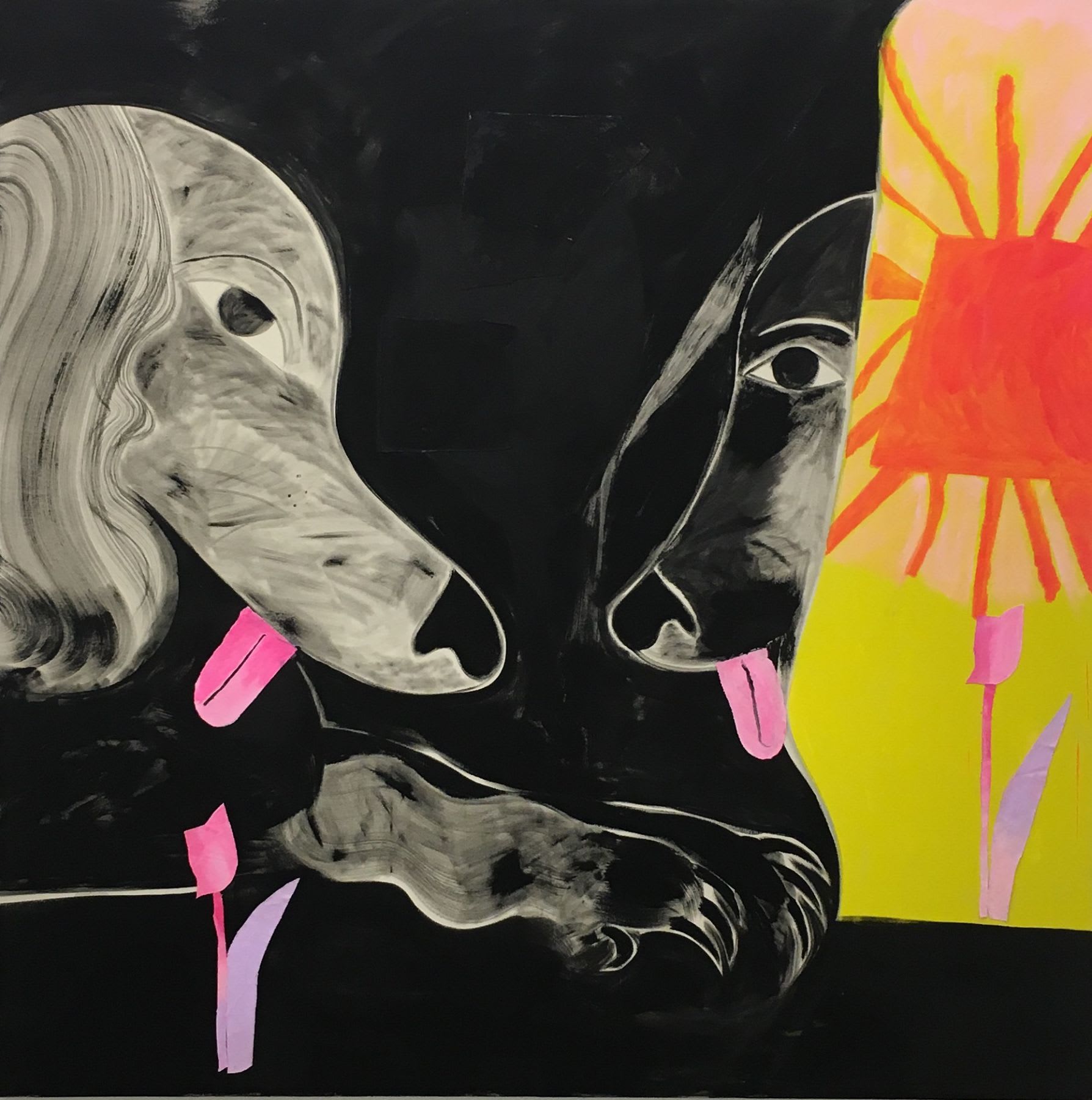 Sojourner Truth Parsons Perfume on the Sun 2017 Canvas, acrylic, flashe, glue 72 x 72 inches (182.9 x 182.9 cm) STP 1