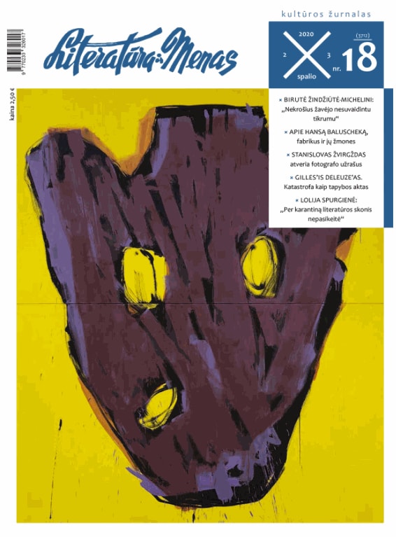 "Literatūra ir menas", 2019 Painting by Dominykas Sidorovas on the cover of Lithuanian art magazine "Literatūra ir Menas" and interview with the artsist.