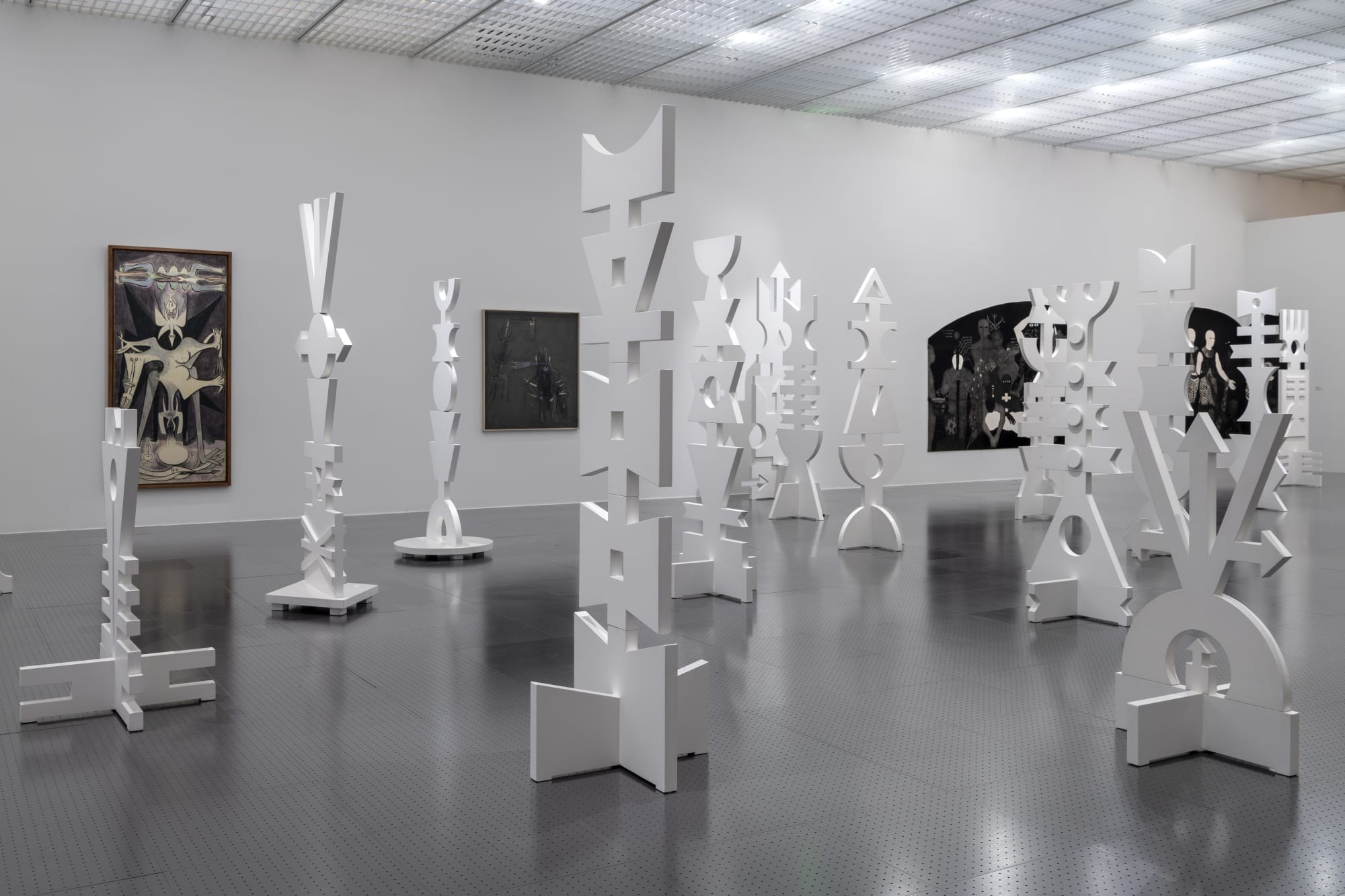 Installation view of After the End: Cartographies of Another Time exhibited at the Centre Pompidou-Metz. Photo: Marc Domage