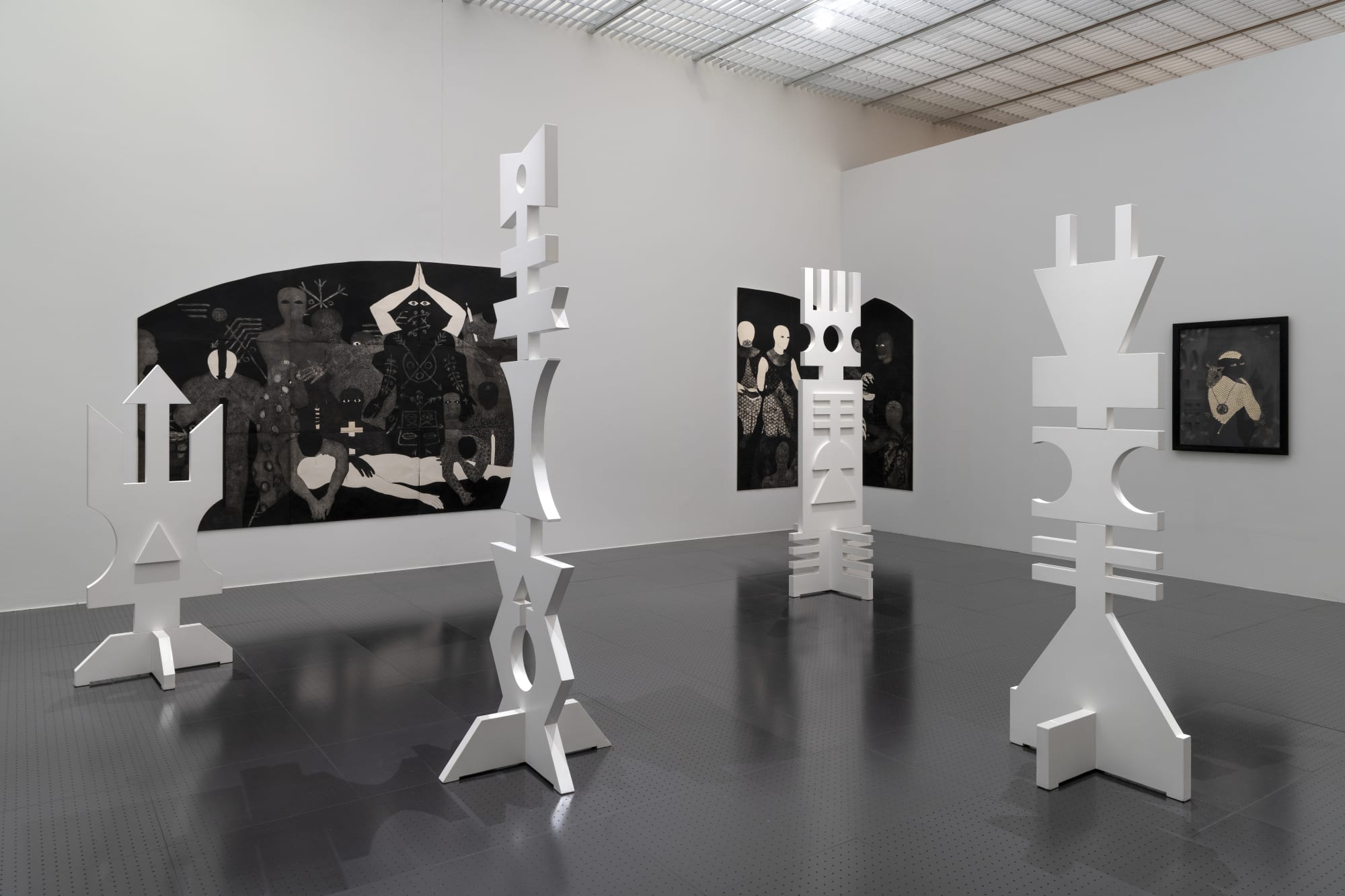 Installation view of After the End: Cartographies of Another Time exhibited at the Centre Pompidou-Metz. Photo: Marc Domage