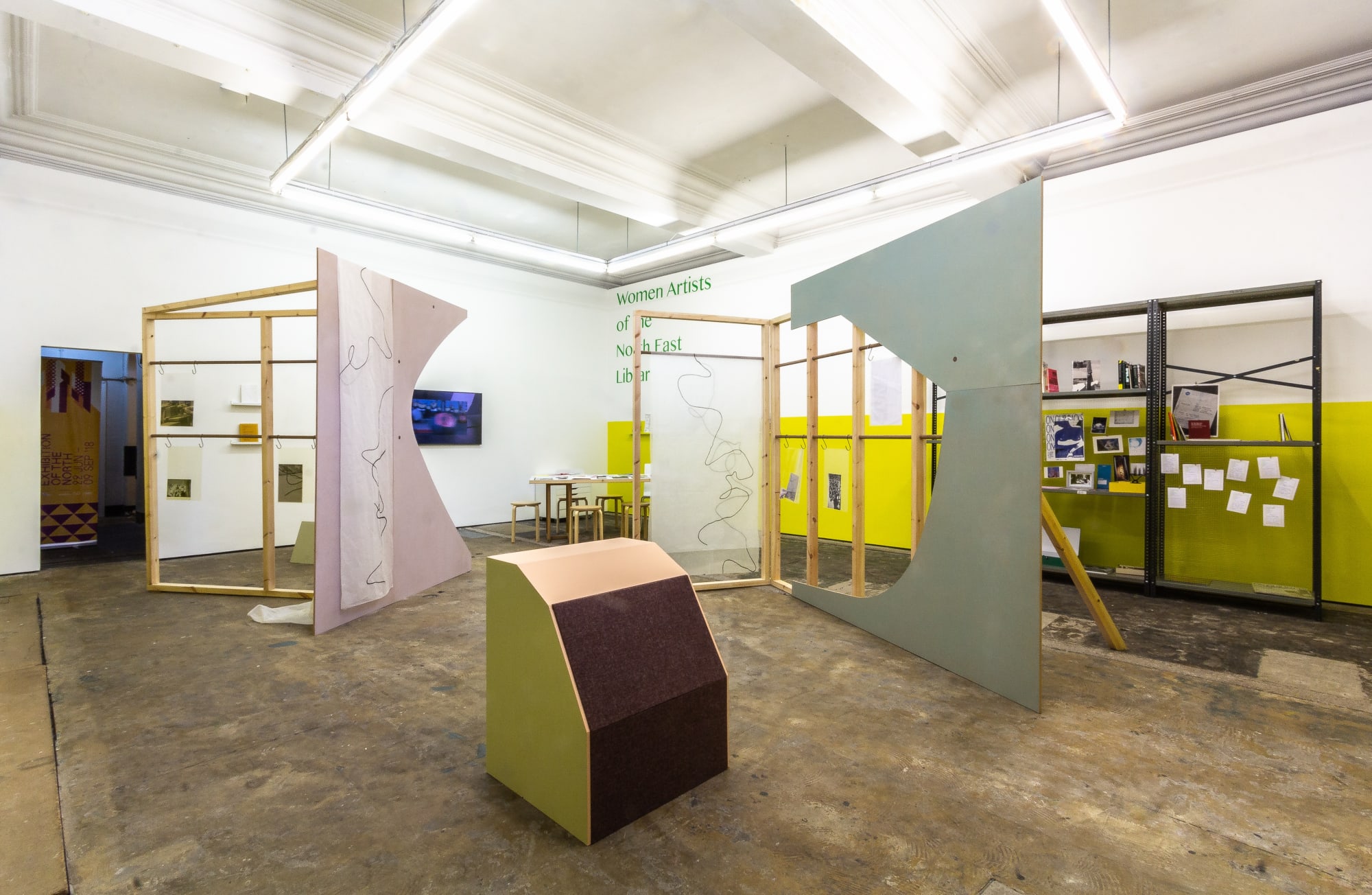 WOMEN ARTIST OF THE NORTH EAST LIBRARY (INSTALLATION VIEW) 22 June - 9 September 2018 Workplace Gateshead Image by Miles Thurlow