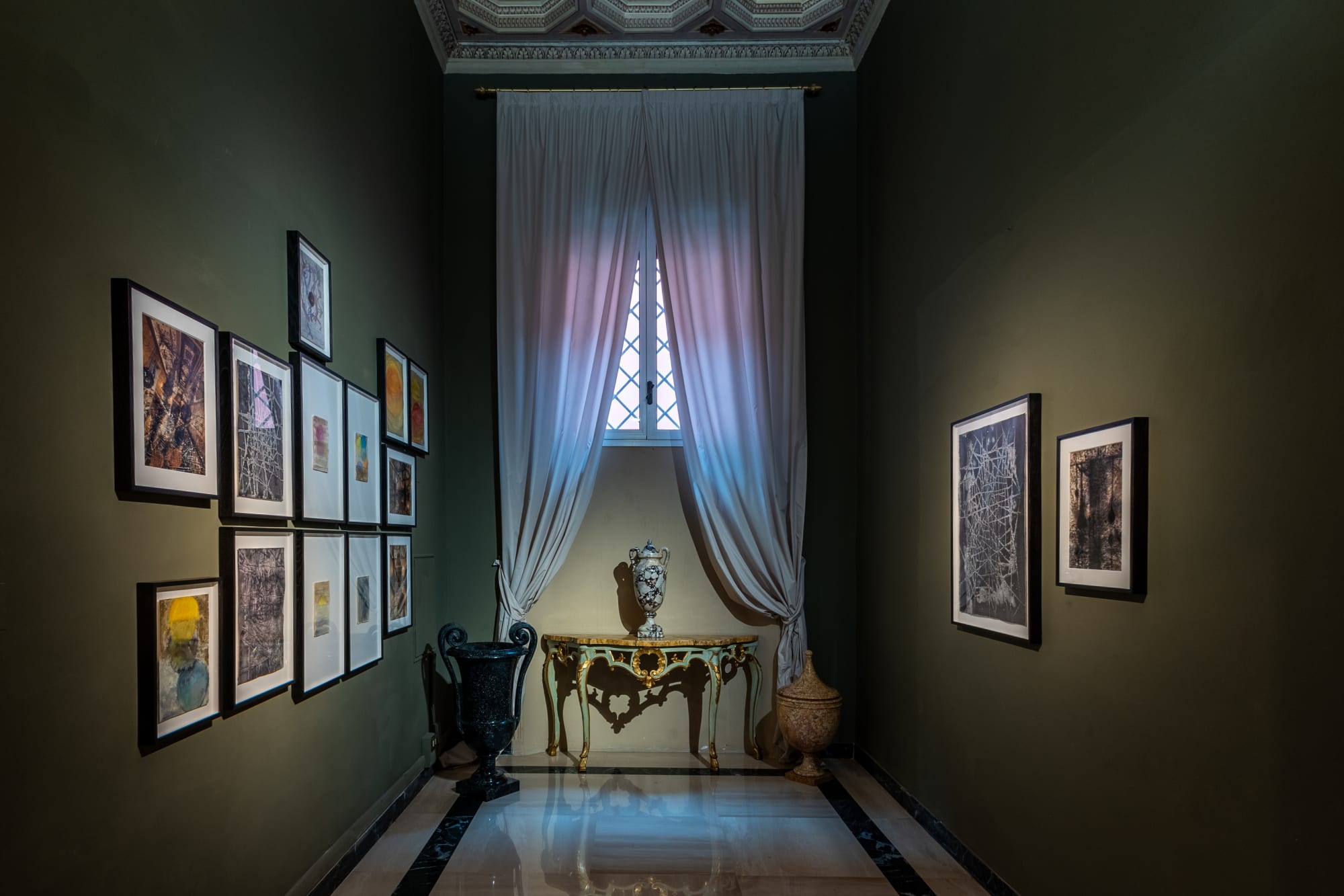 Installation view, Saletta verde, Serie di Progetto Palazzo Boncompagni, 2024 | Palazzo Boncompagni, Bologna | Courtesy of the artist and z2o Sara Zanin, Roma | Photo by Marcella Ferreira