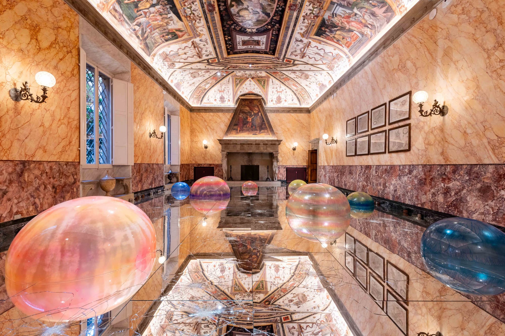 Installation View, Alfredo Pirri, Ritratto di Palazzo, curated by Lorenzo Balbi and Silvia Evangelisti, @Palazzo Boncompagni, Bologna. Ph. Marcela Ferreira