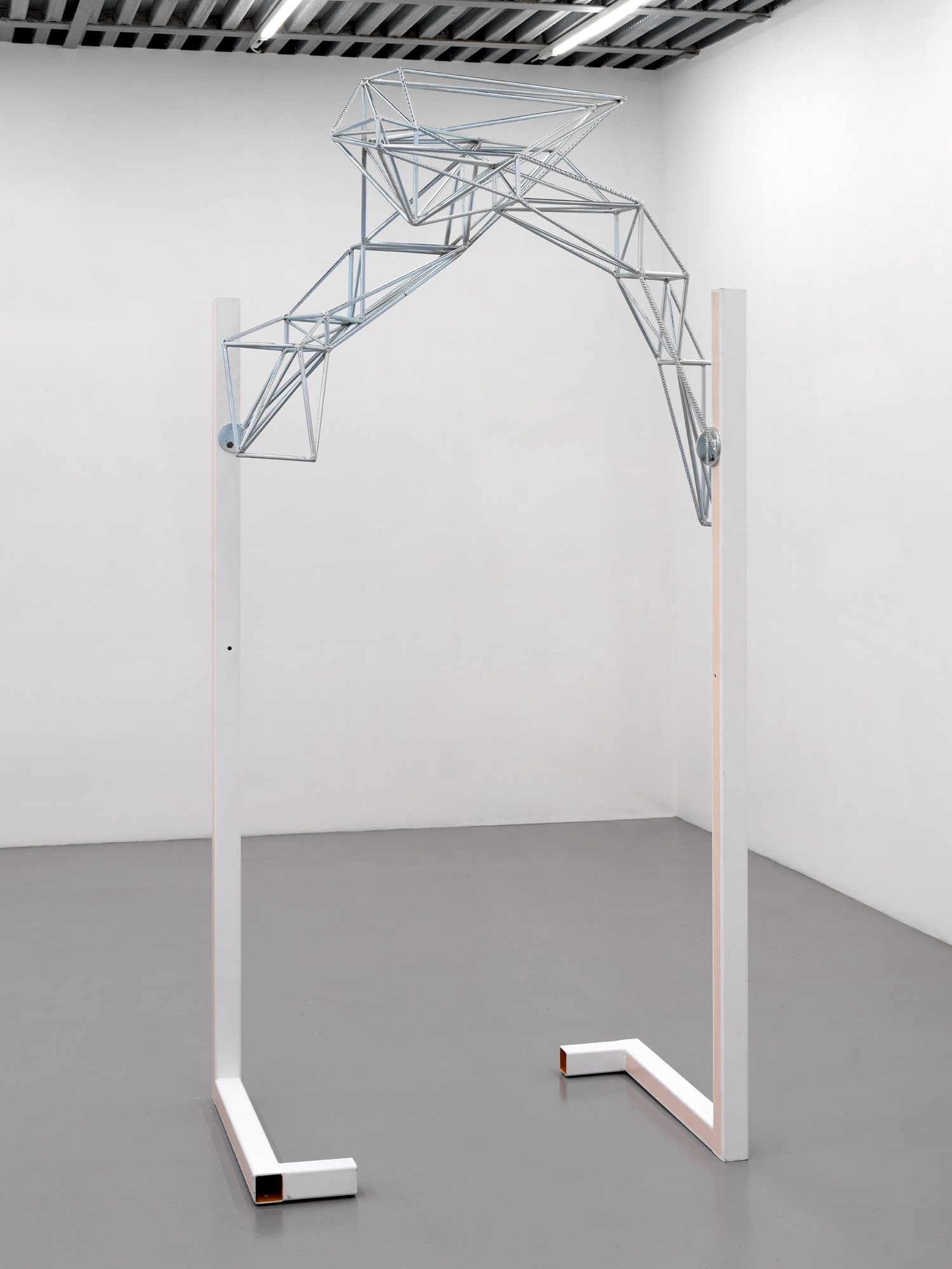 Fabrizio Prevedello, Ascesa e caduta (364B), 2014-2025, galvanised steel, painted color, cm 275x120x80, Ph Dario Lasagni