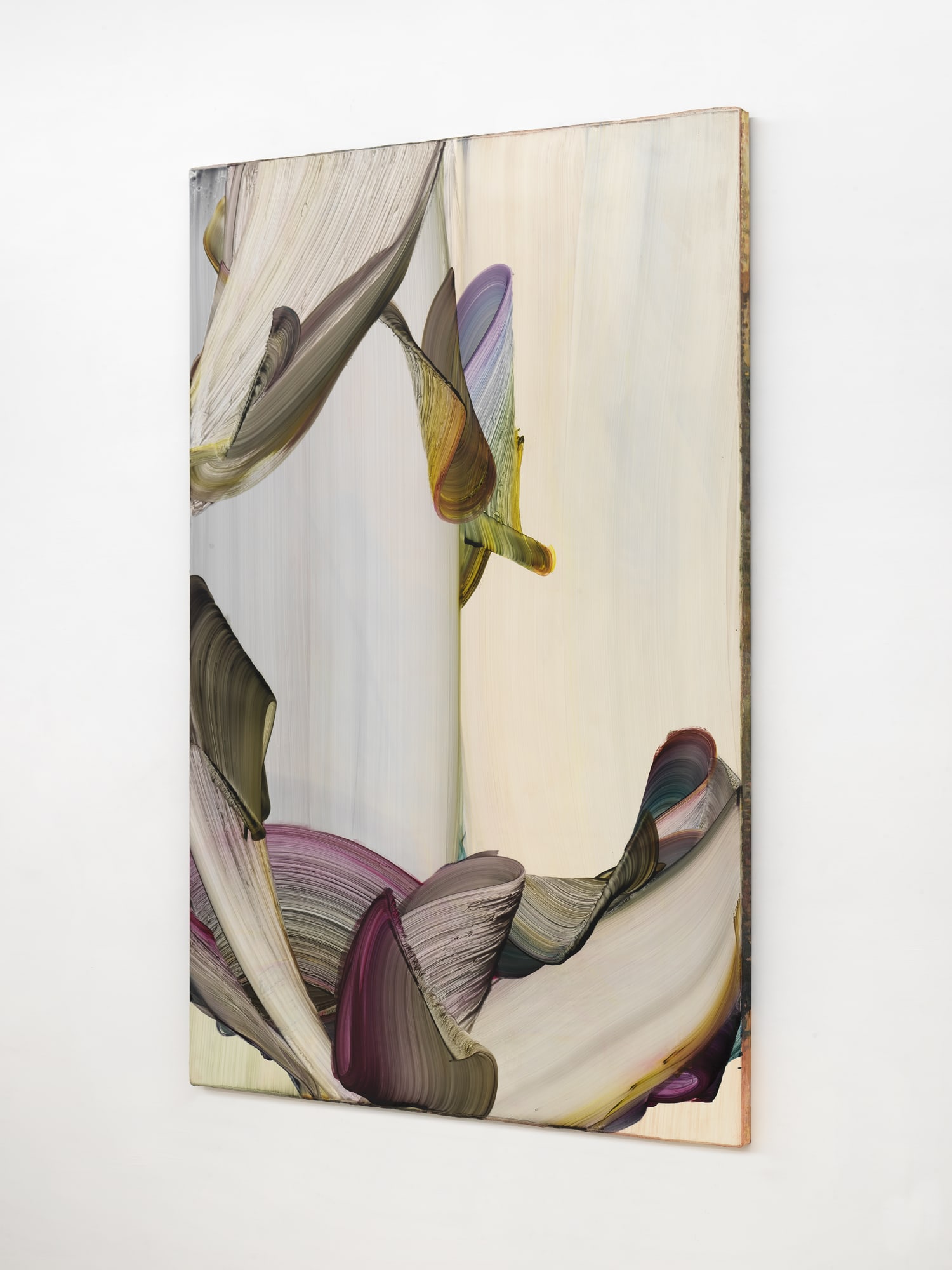 Markus Saile, Untitled, 2025, oil on wood, cm 171 x 117 Side view Ph. Dario Lasagni