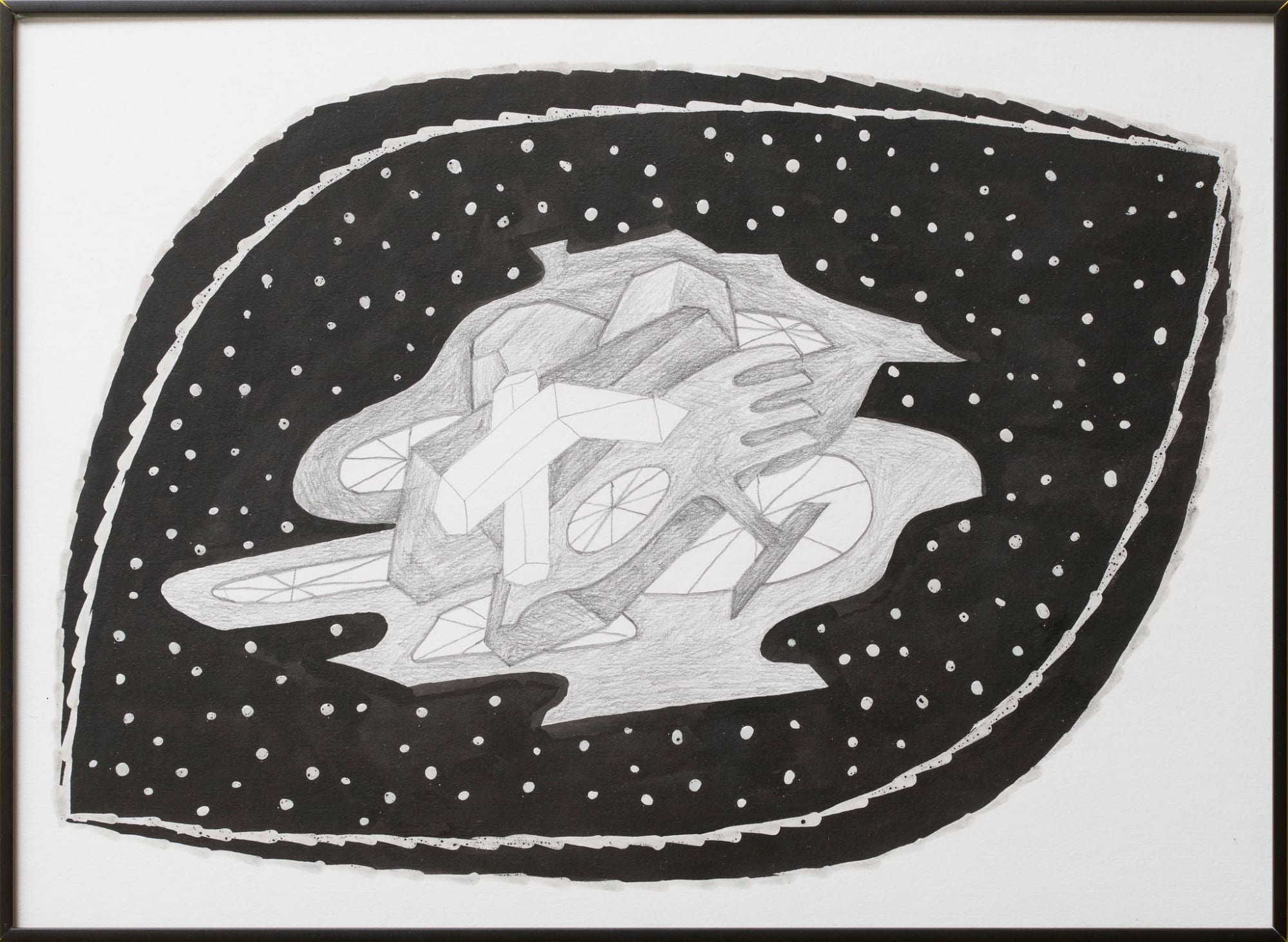 Anna Hulacova, Untitled, 2016, paper, graphite ink, charcoal, wax 31 x 43 x 2 cm