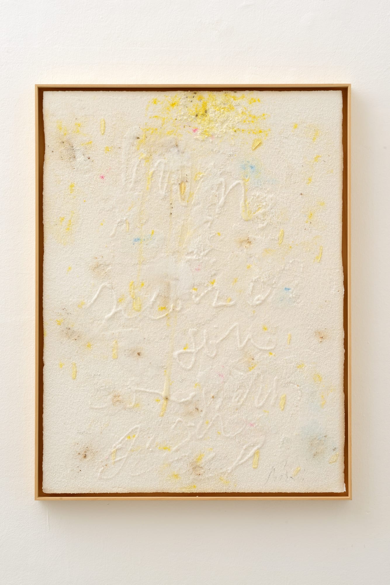 Pier Paolo Calzolari Titolo: Scritture Iscrizione: Senza suoni senza rumori che i miei, 2019