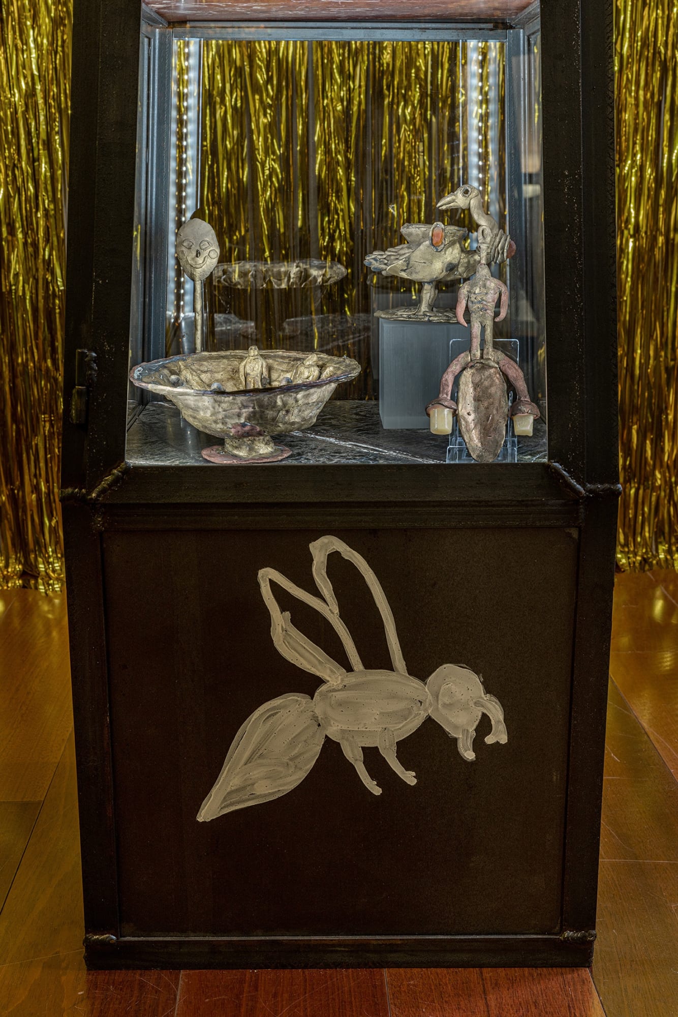 Evgeny Antufiev Obelisk (vitrine), 2021 Installation with mixed media objects [detail] Courtesy the artist & z2o Sara Zanin Photocredits Ela Bialkowska, OKNOstudio