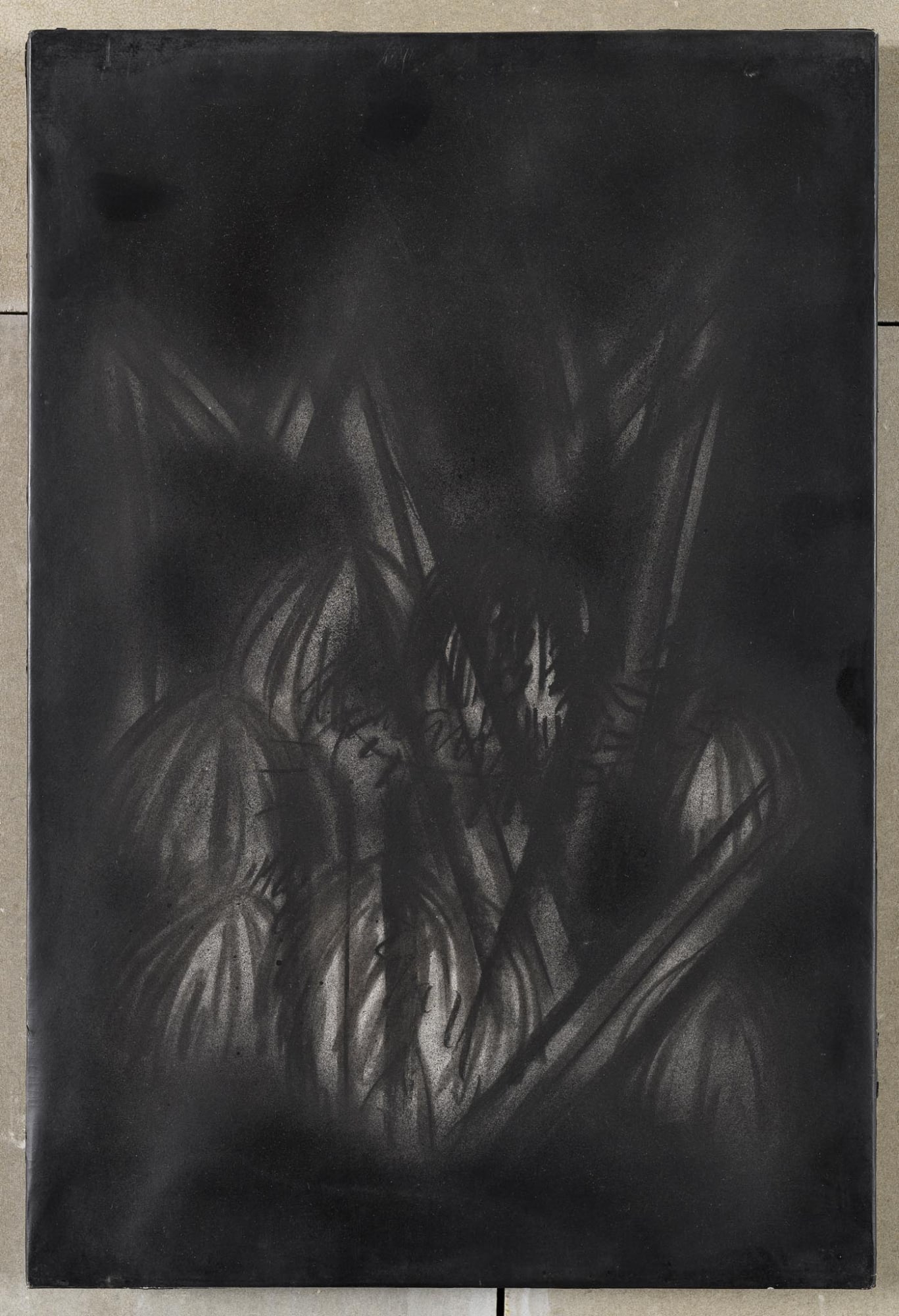 Alfredo Pirri Senza Titolo, 1985 charcoal and spray paint on paper with canvas backing cm 33 x 49