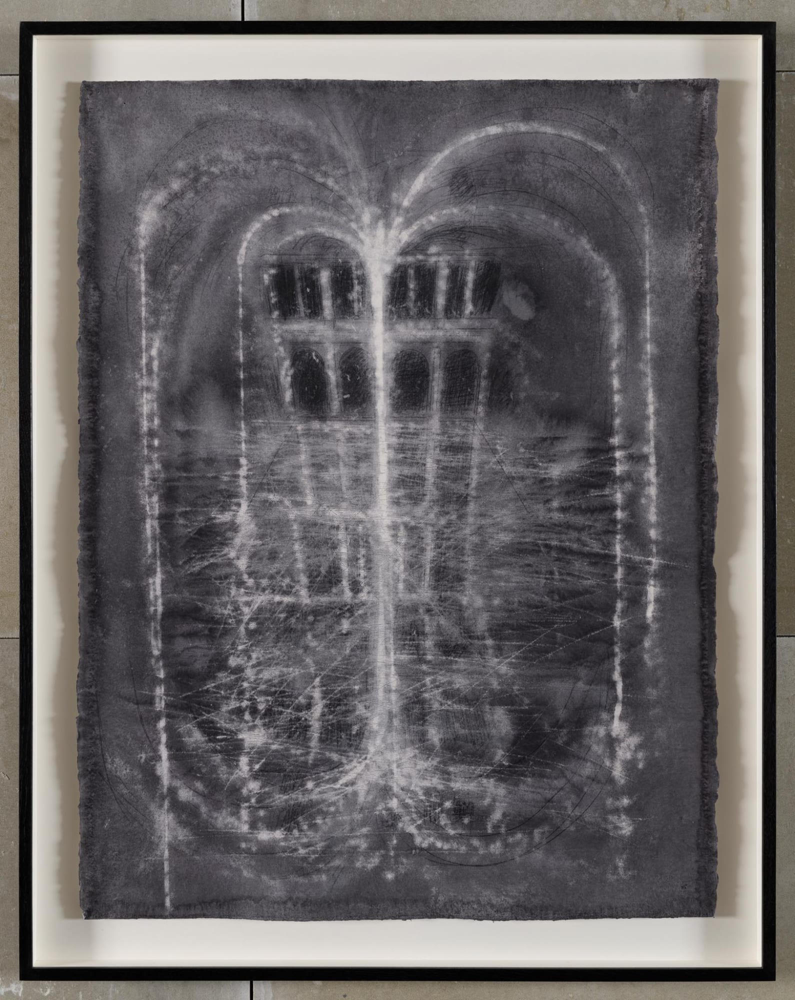 Alfredo Pirri Progetto per PASSI Chiostro del Bramante Roma 2022, 2022 watercolor and ink on paper, with frame and glass cm 67 x 86 x 4