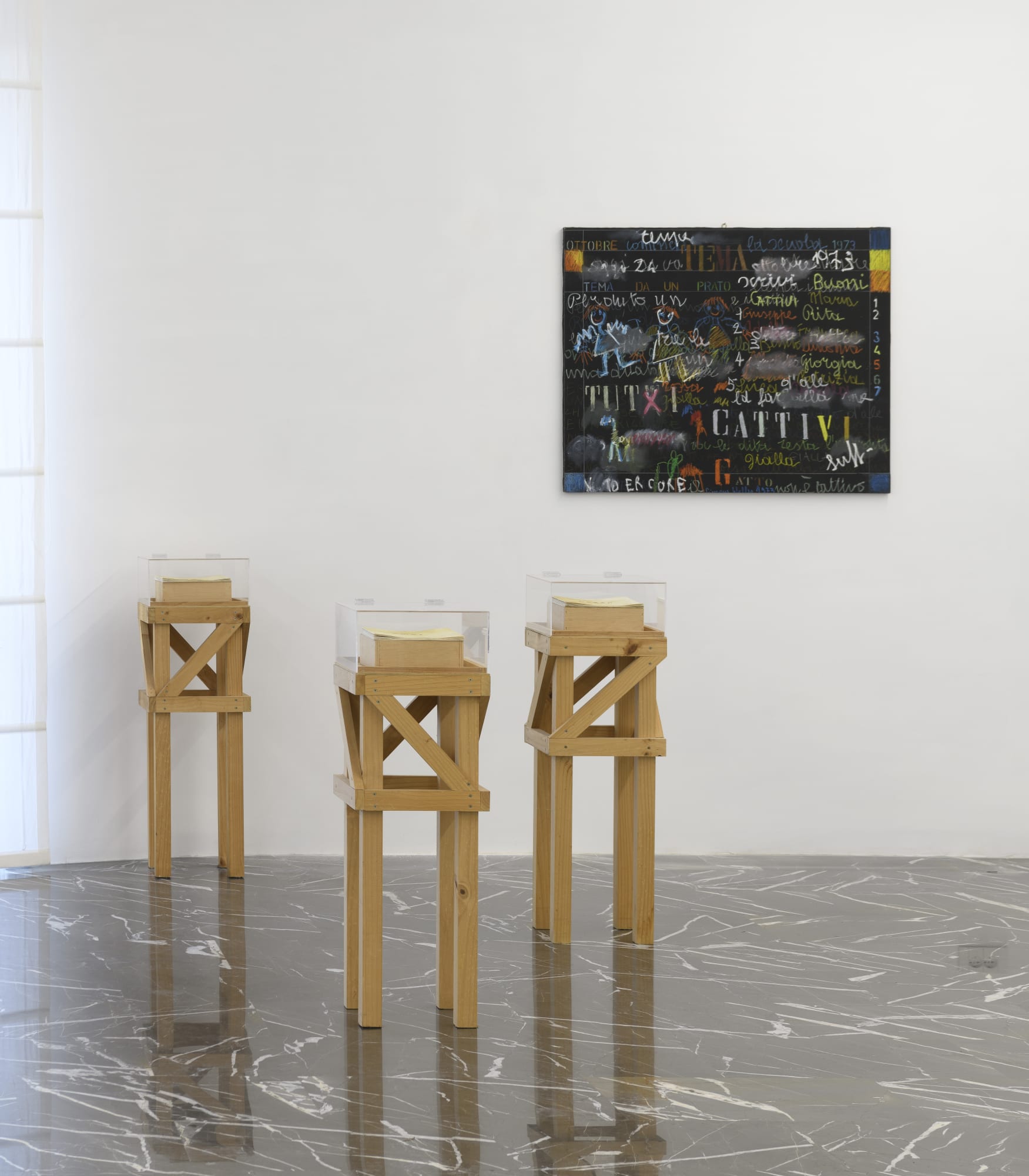 Il segno è l'esemplare parlato in installation view at z2o project ph. Giorgio Benni