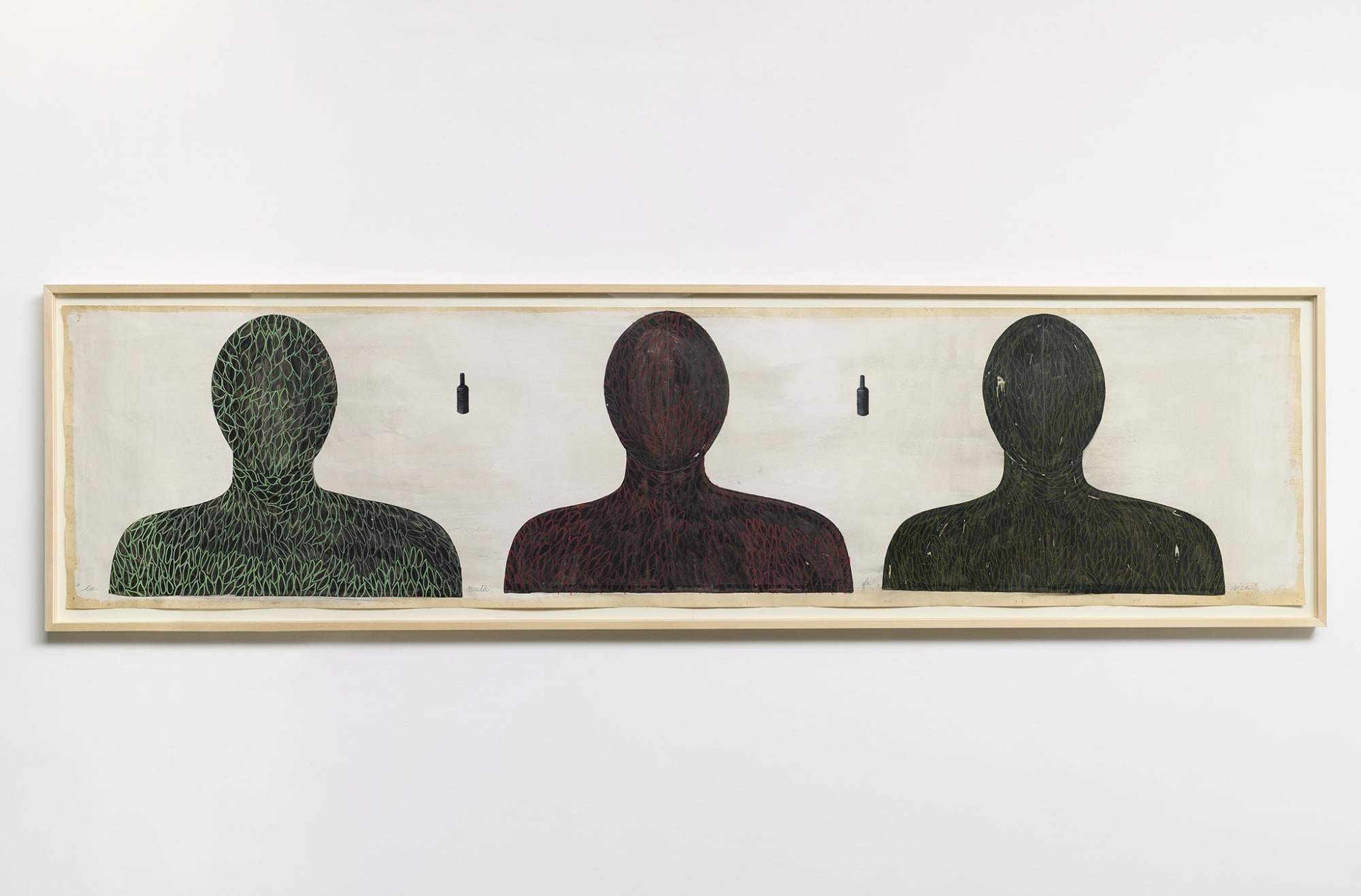 Cesare Tacchi La Metafisica, 1996 cm 53 x 221 Mixed media on paper ph. Giorgio Benni
