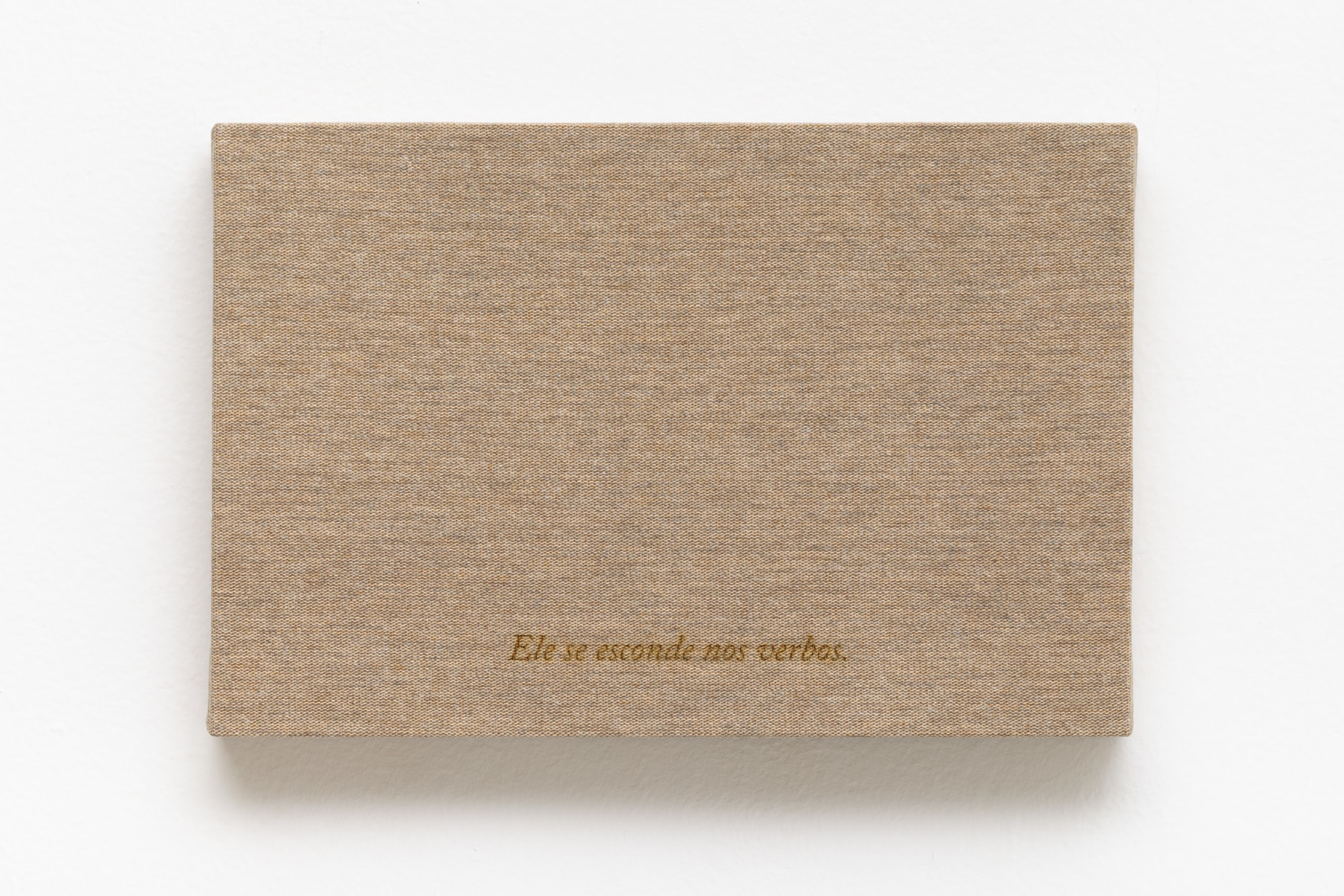 Ivan Grilo, Texto, tecido, linha, linho #12 Ele se esconde nos verbos, 2025