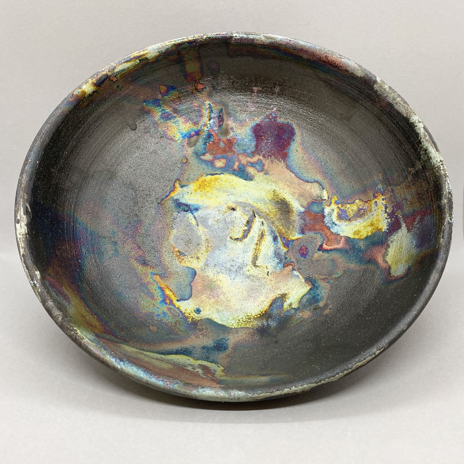 Katie Coston of Illyria Pottery medium bowl in raku
