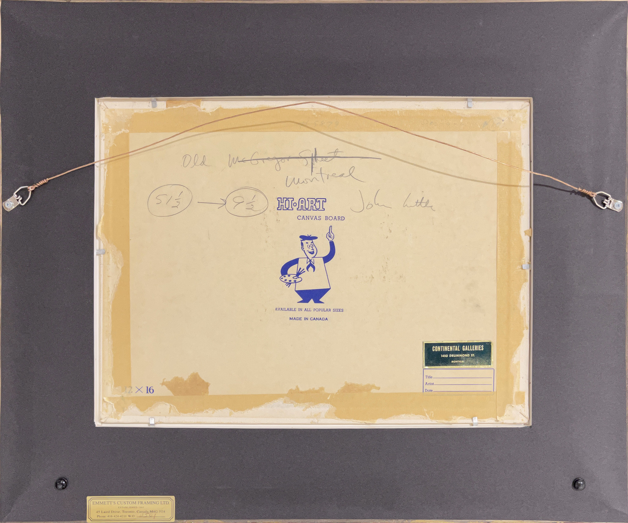 John Little, Old McGregor Street, Montreal, 1965 (9 December