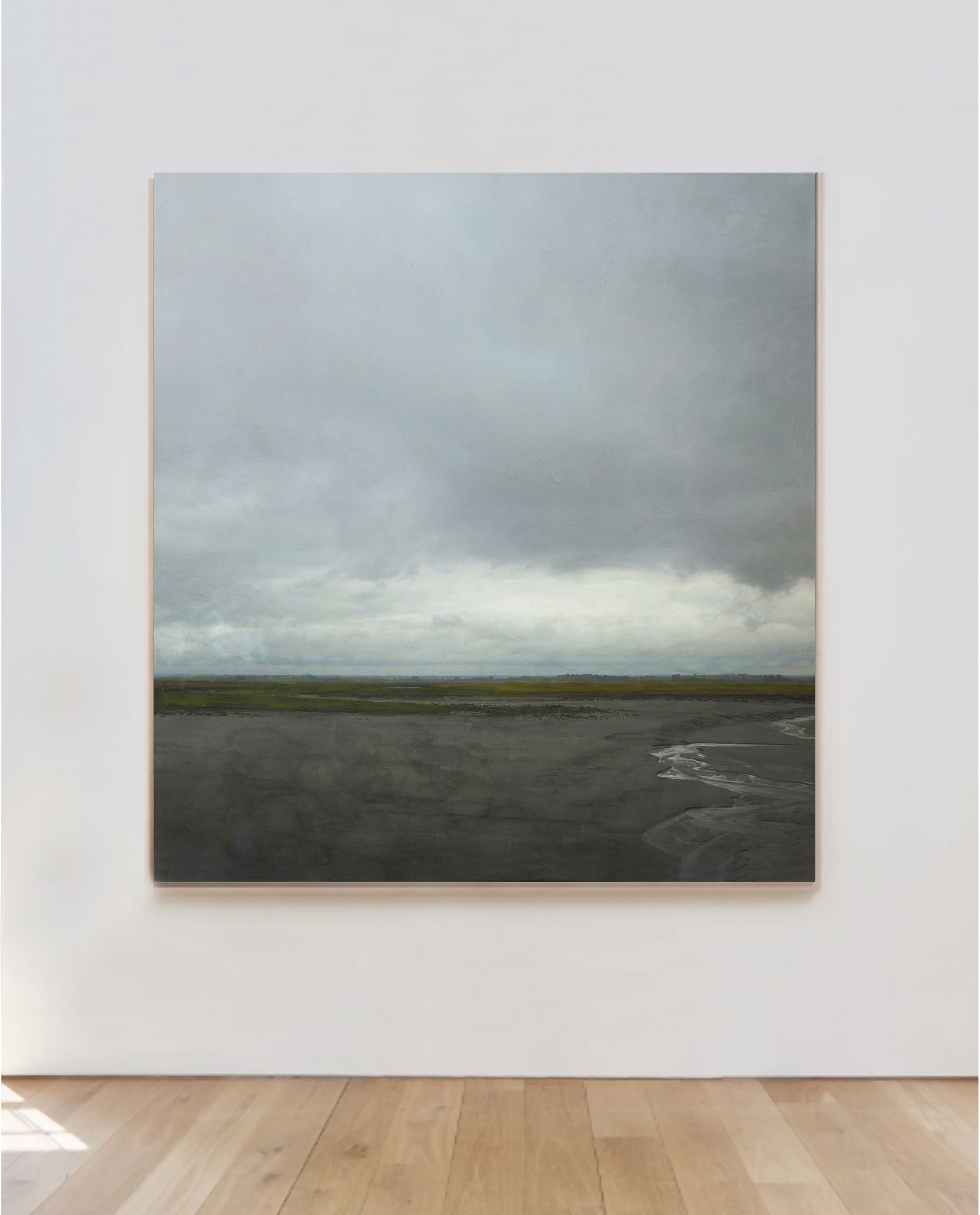 Someplace Else beeswax, resin and pigment on photo on panel 137cm x 120cm