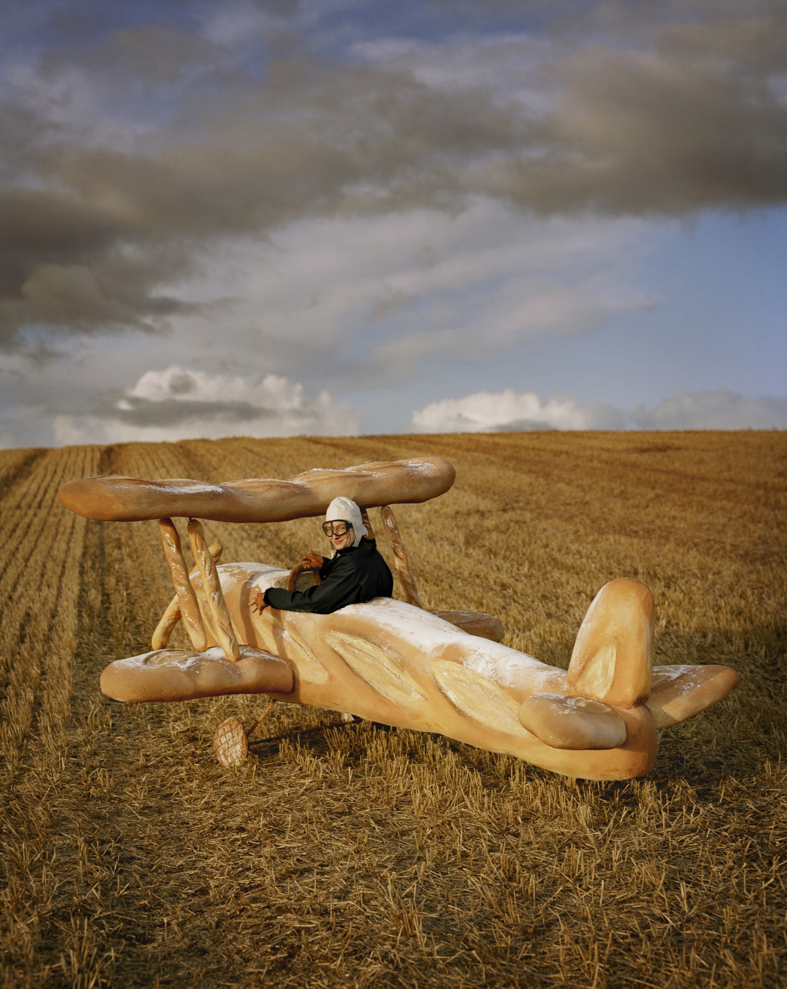 Tim Walker, Rollo Hesketh-Harvey and his baguette bi-plane. Eglingham Hall, Northumberland, 2009
