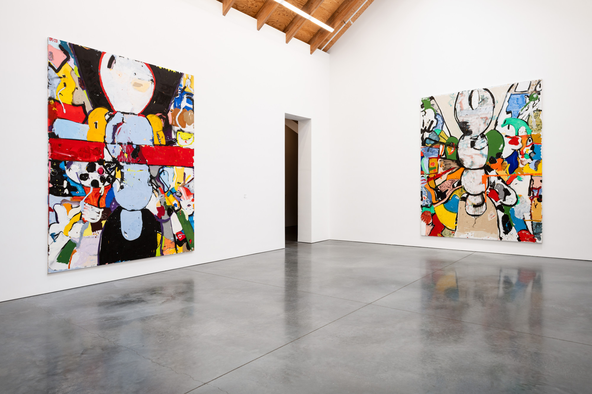 Installation view of Eddie Martinez: Buflies at the Parrish Art Museum, Water Mill, New York, June 30 – September 29, 2024. Photo: Gary Mamay