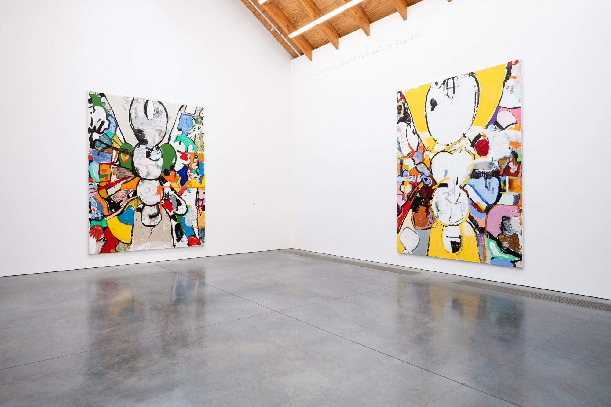 Installation view of Eddie Martinez: Buflies at the Parrish Art Museum, Water Mill, New York, June 30 – September 29, 2024. Photo: Gary Mamay