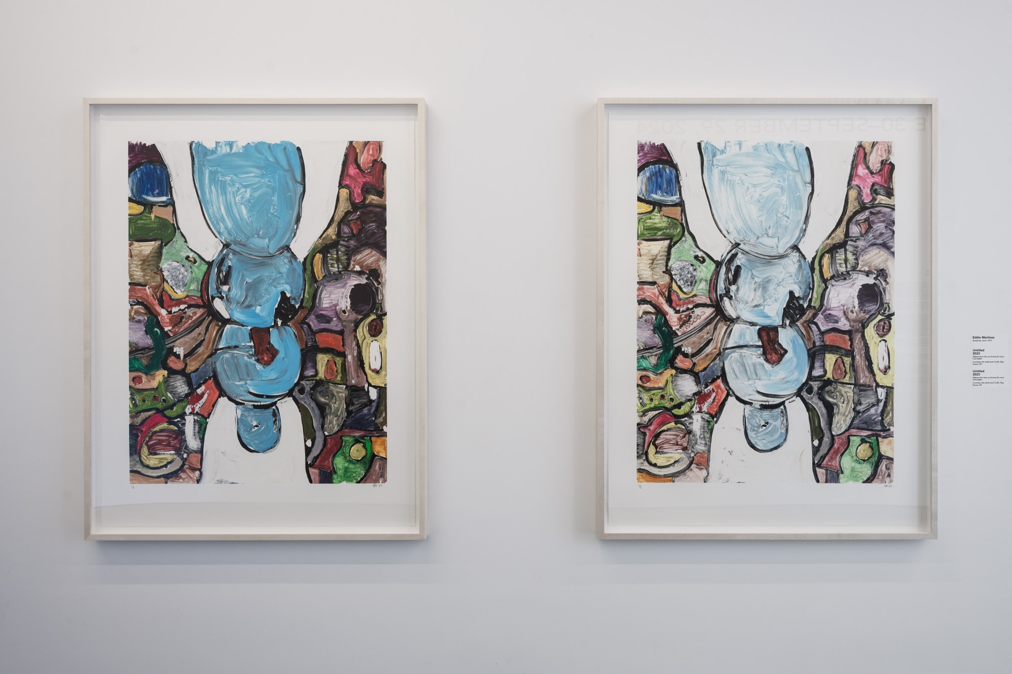 Installation view of Eddie Martinez: Buflies at the Parrish Art Museum, Water Mill, New York, June 30 – September 29, 2024. Photo: Gary Mamay