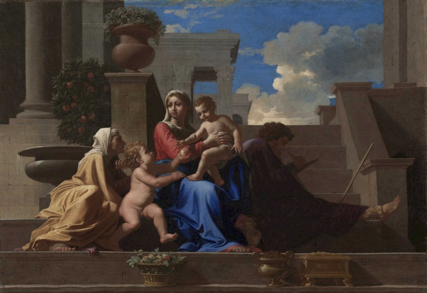 Nicolas Poussin The Holy family on the Steps, 1648 Oil on canvas 73.3 × 105.8 cm The Cleveland Museum of Art