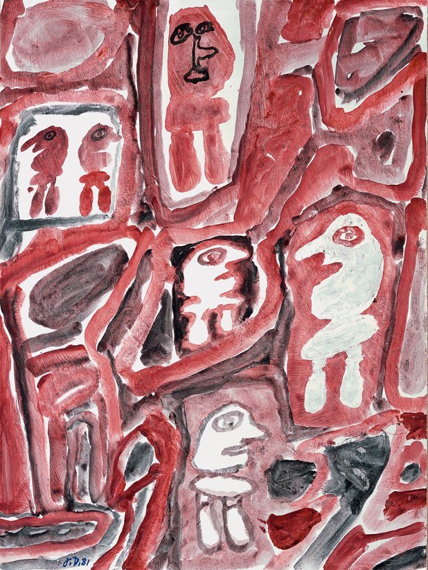 Картина велосипедист жан дюбюффе