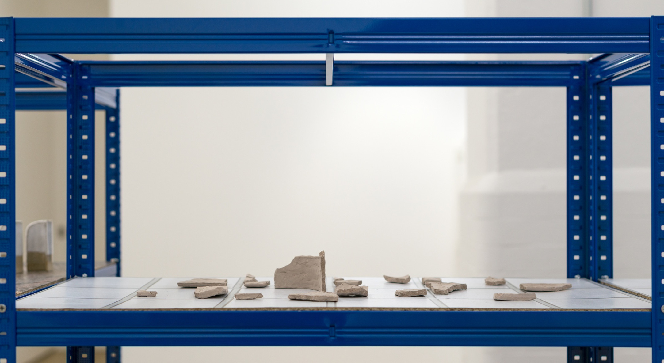 Installation view of Rachel Pimm, Resistant Materials at Hales London