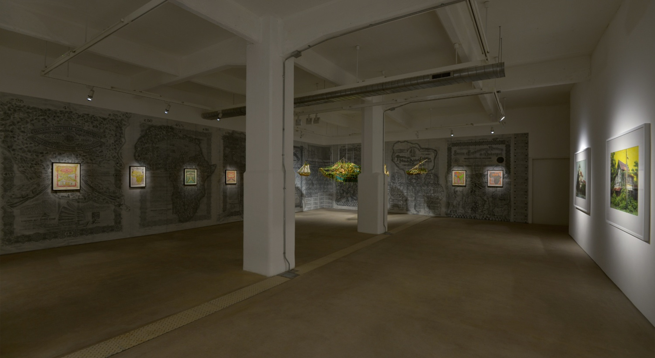 Installation view of Hew Locke Beyond the Sea Wall at Hales London