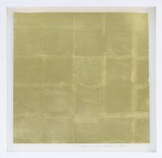 Sarah van Sonsbeeck, Silence is Golden But This is No Silence, 2011, gold leaf on paper, pencil, 43 x 44 cm.