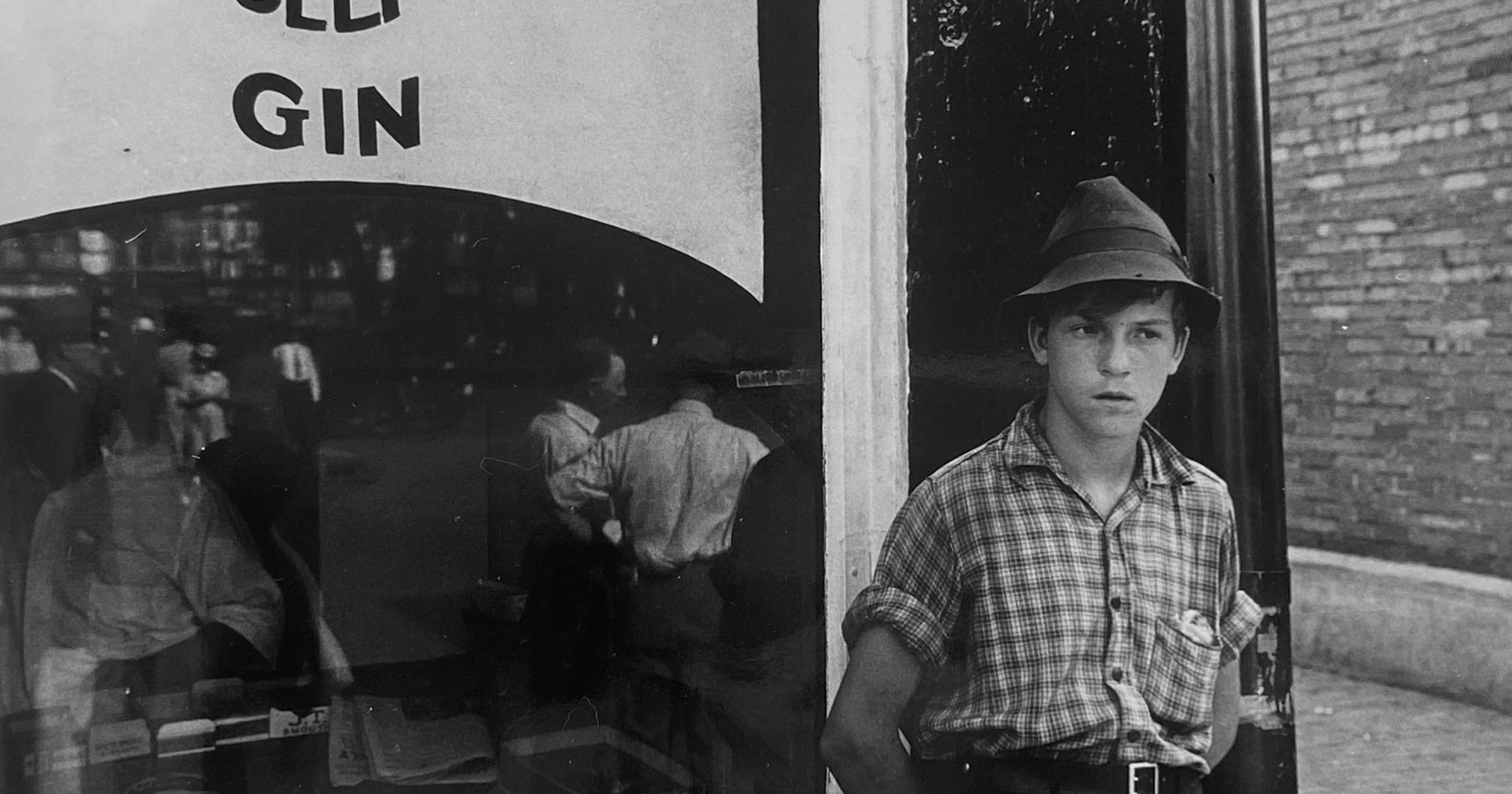 Ben Shahn, Boy in front of liquor store, Newark, Ohio, 1938 - Artwork 48981  | Jackson Fine Art
