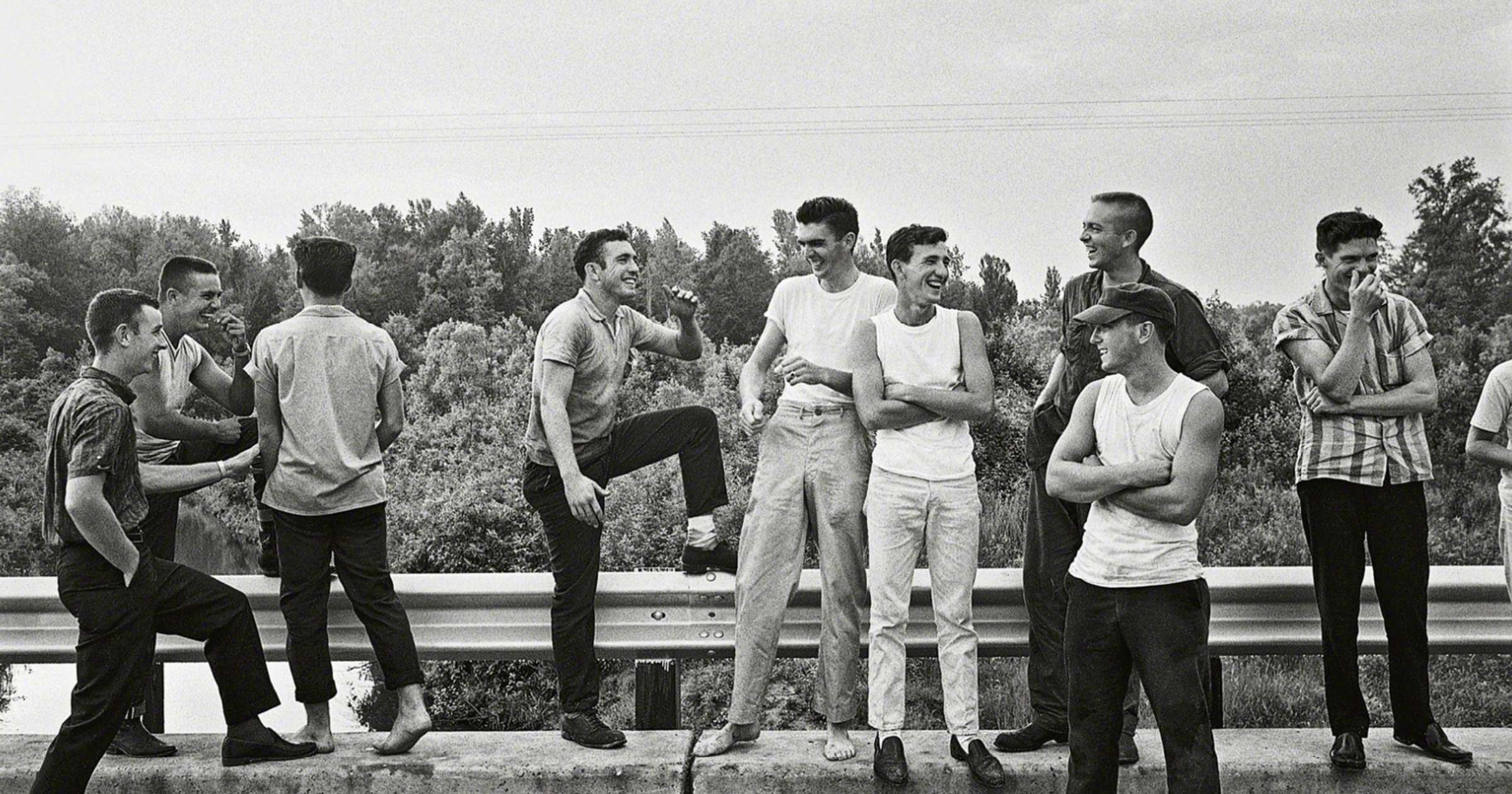 Steve Schapiro Boys On The Bridge Philadelphia Mississippi 1964 Jackson Fine Art