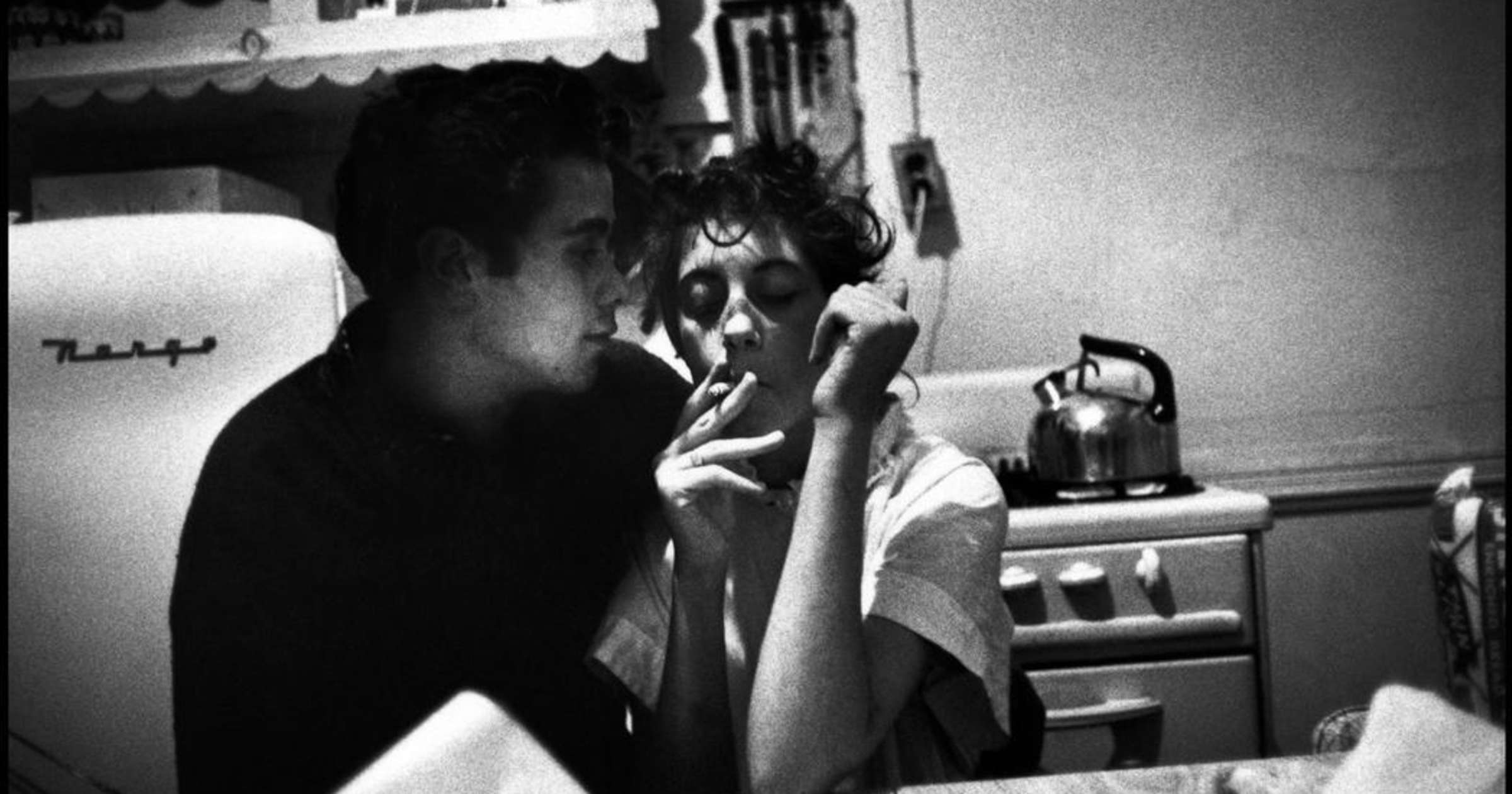 Couple Kissing on Street, London, England, 1960 Bruce