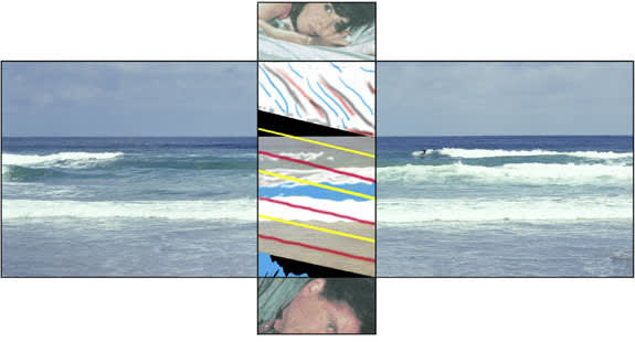 John Baldessari, The Intersection Series: Woman on Bed and Man Under Bed/Beach Scene, 2002