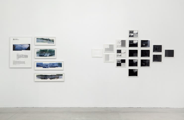 Two large photographic installations combine image and text. 