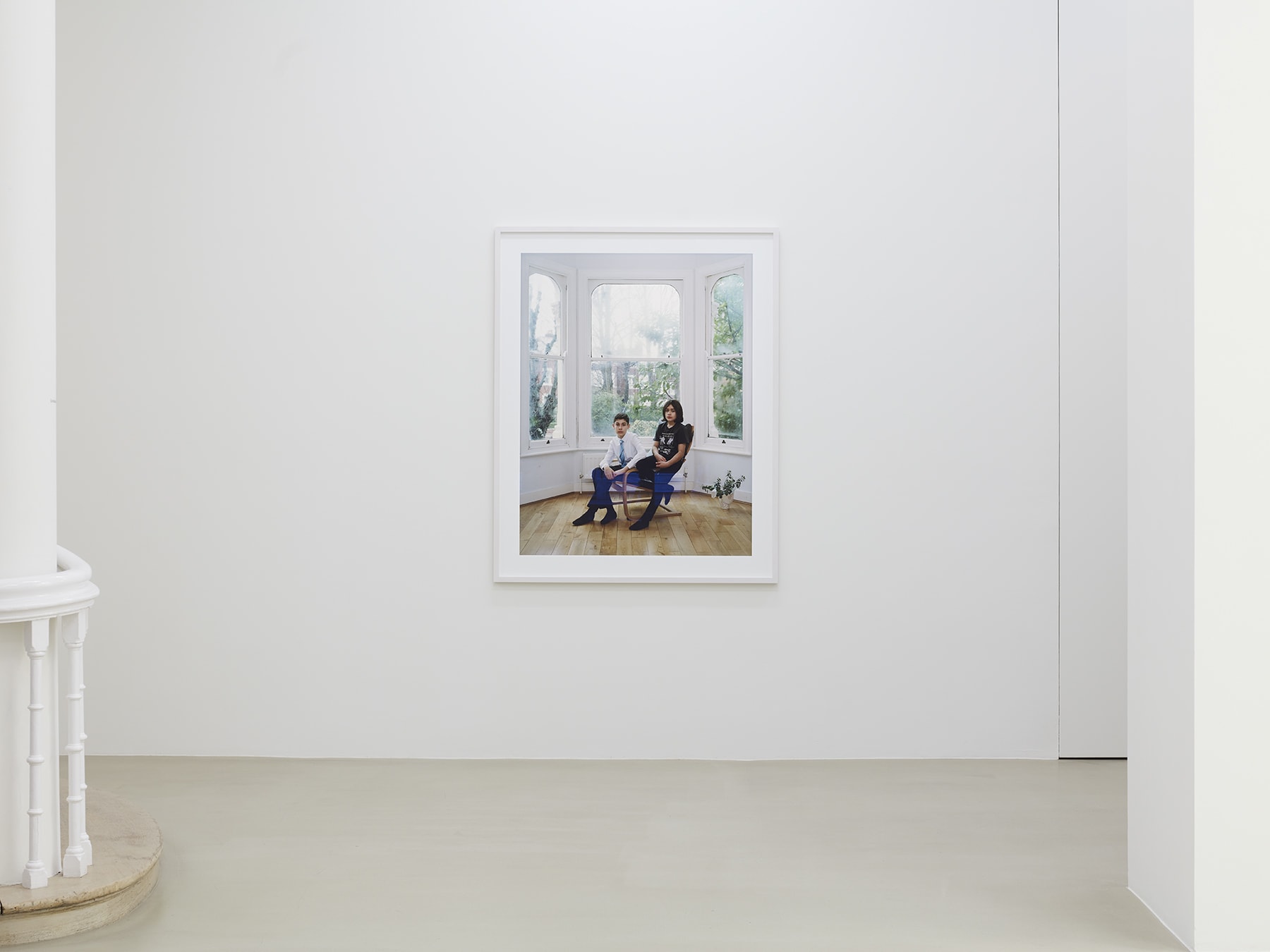 A framed photograph in Rineke Dijkstra's exhibition at Marian Goodman Gallery, London, March 2020
