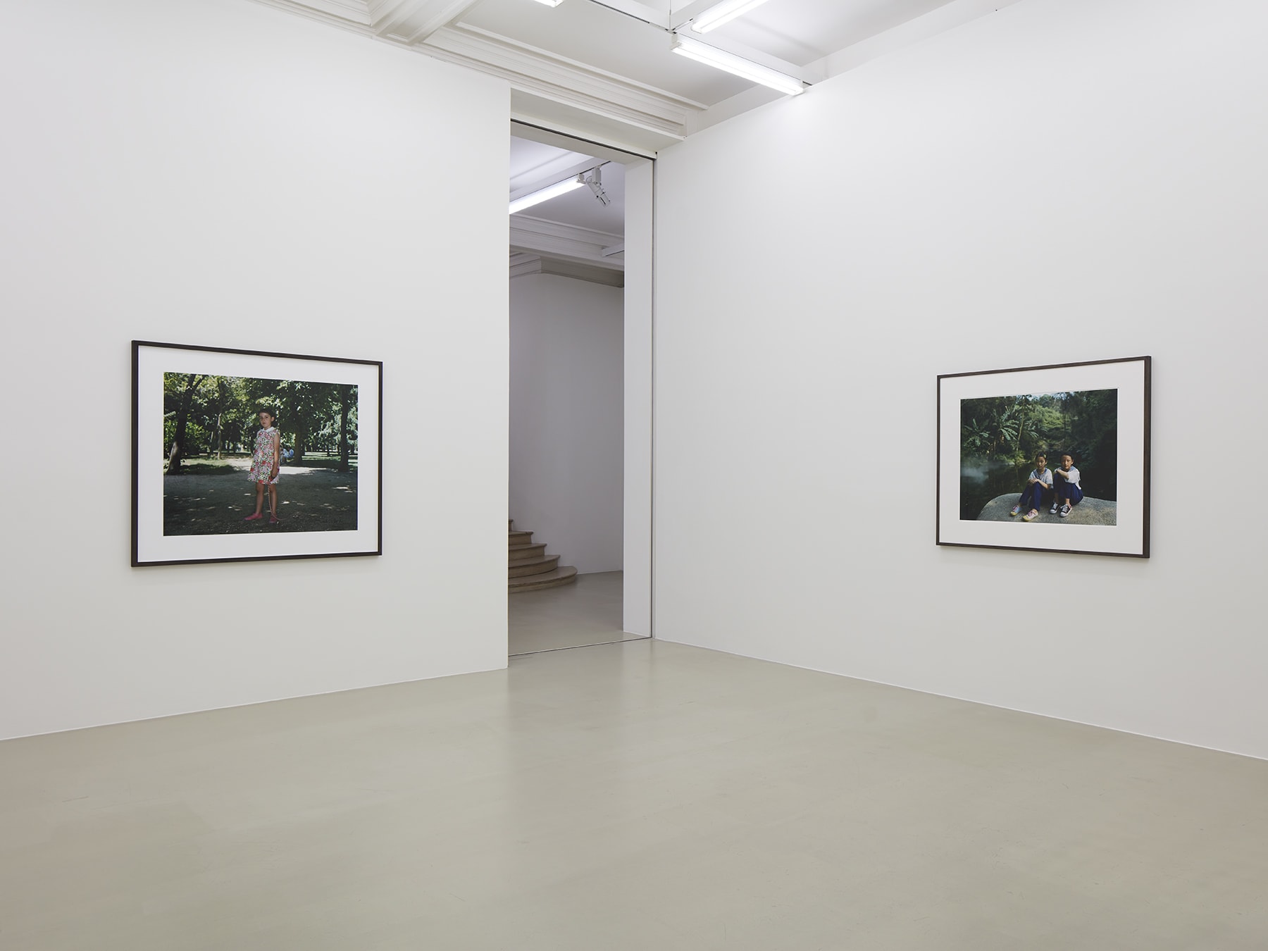 2 framed photographs in Rineke Dijkstra's exhibition at Marian Goodman Gallery, London, March 2020