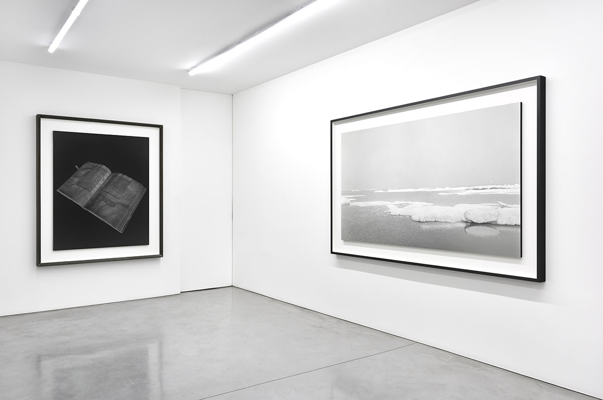 2 large, framed black and white photographs by Hiroshi Sugimoto
