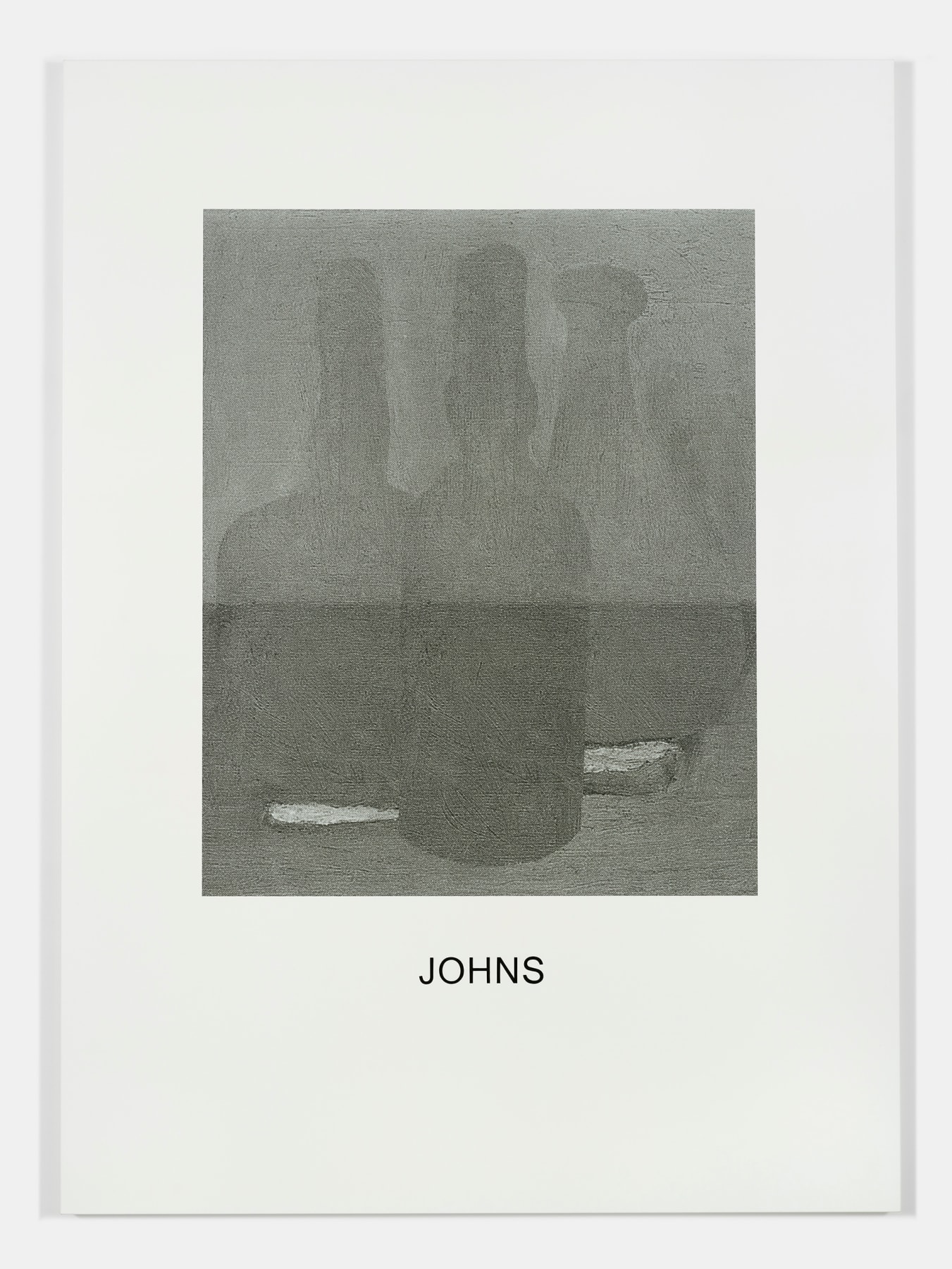 A greyscale drawing of 3 bottles is above the word "JOHNS".