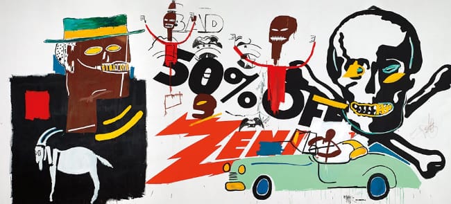 This rare 1985 collaboration artwork titled, ‘Zenith’ by JM Basquiat and Andy Warhol, is one of the passion assets that has brought high fine art investment returns