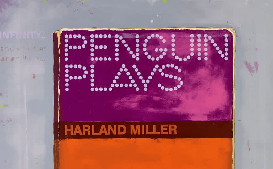 Penguin book artist Harland Miller created an edition of 50 of this Penguin Book cover art titled Overcoming Optimism, (2014).