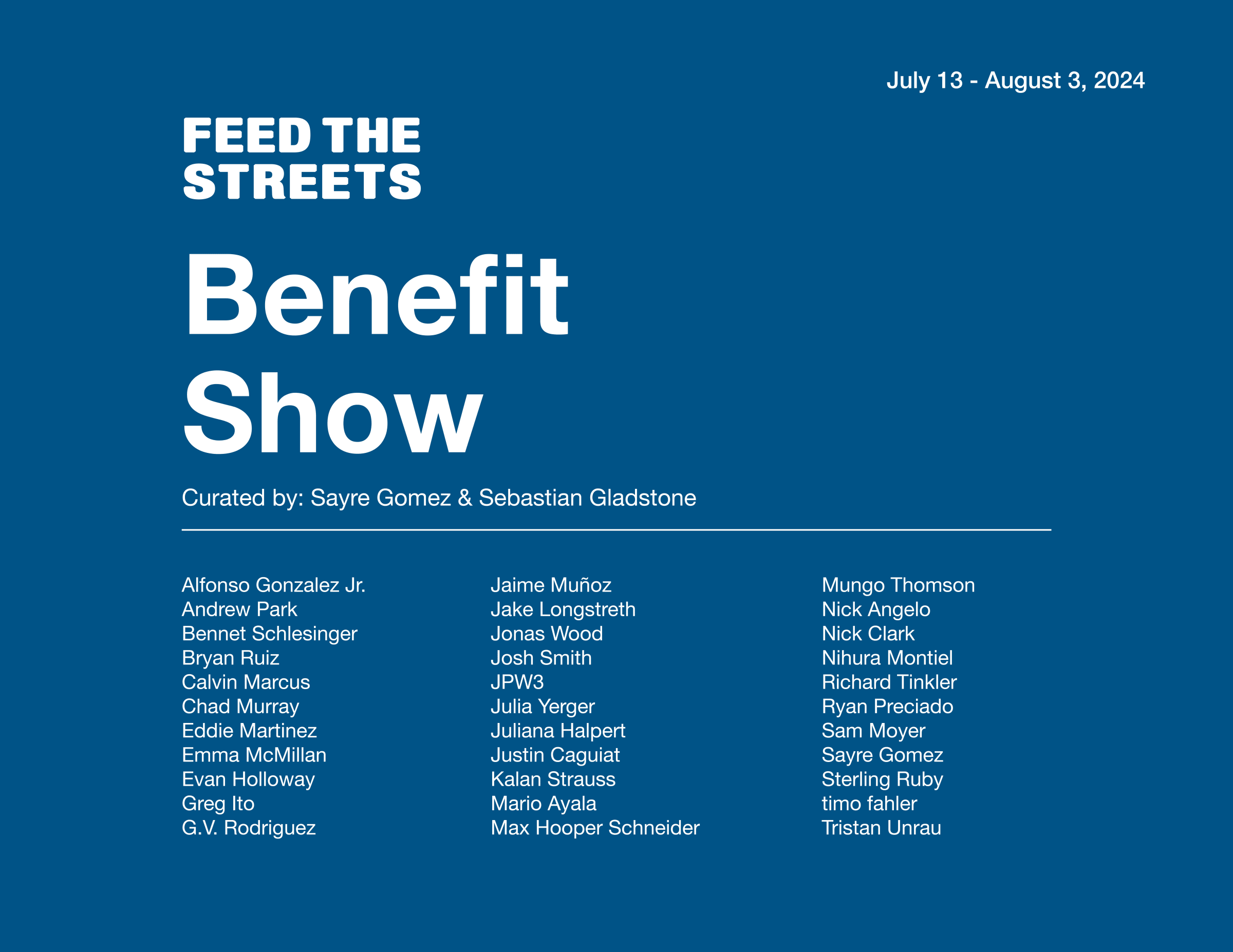 Feed the Streets Benefit Show