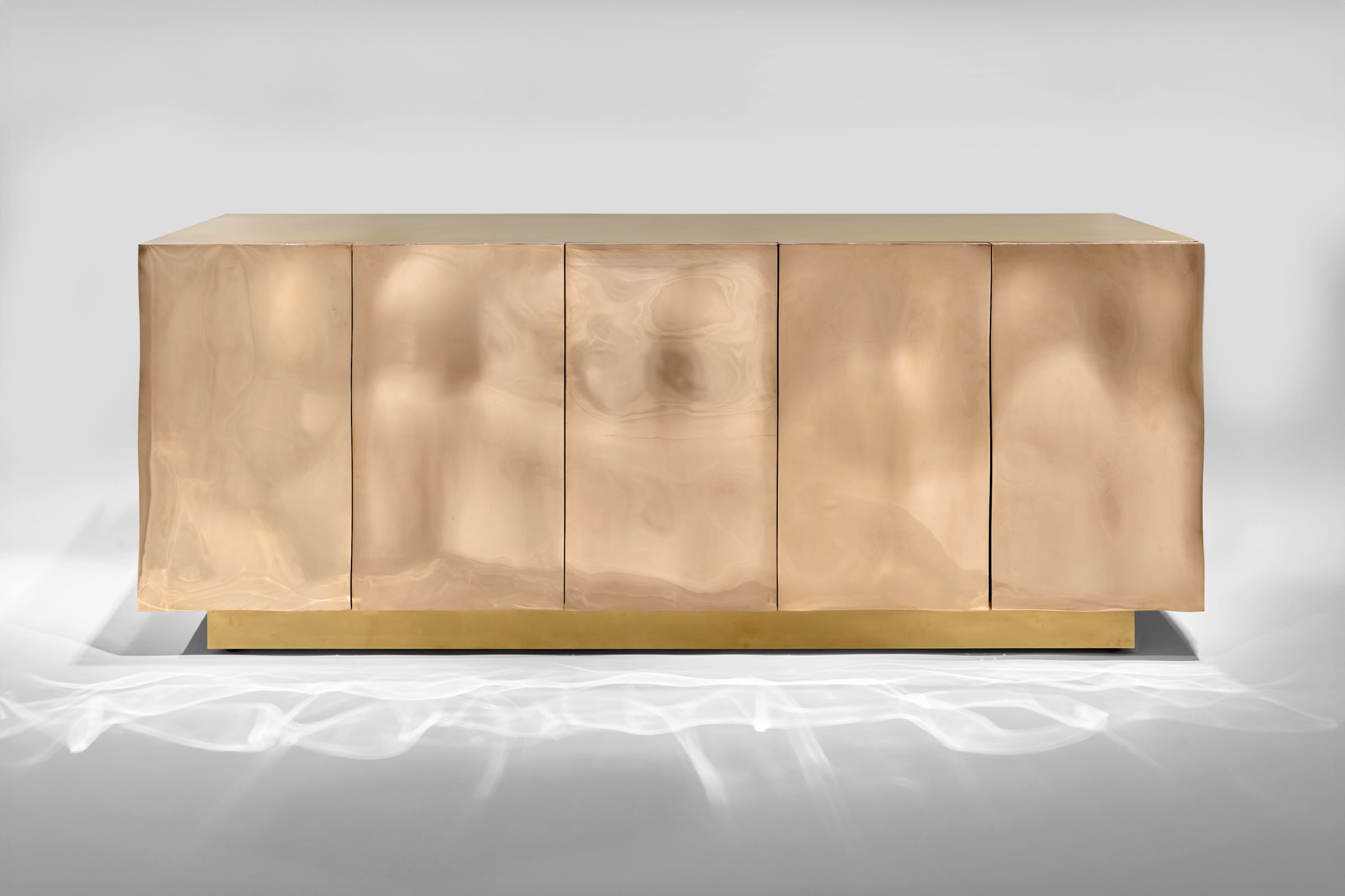 François Corbeau, Bronze Bas Relief Credenza Five Doors, 2023