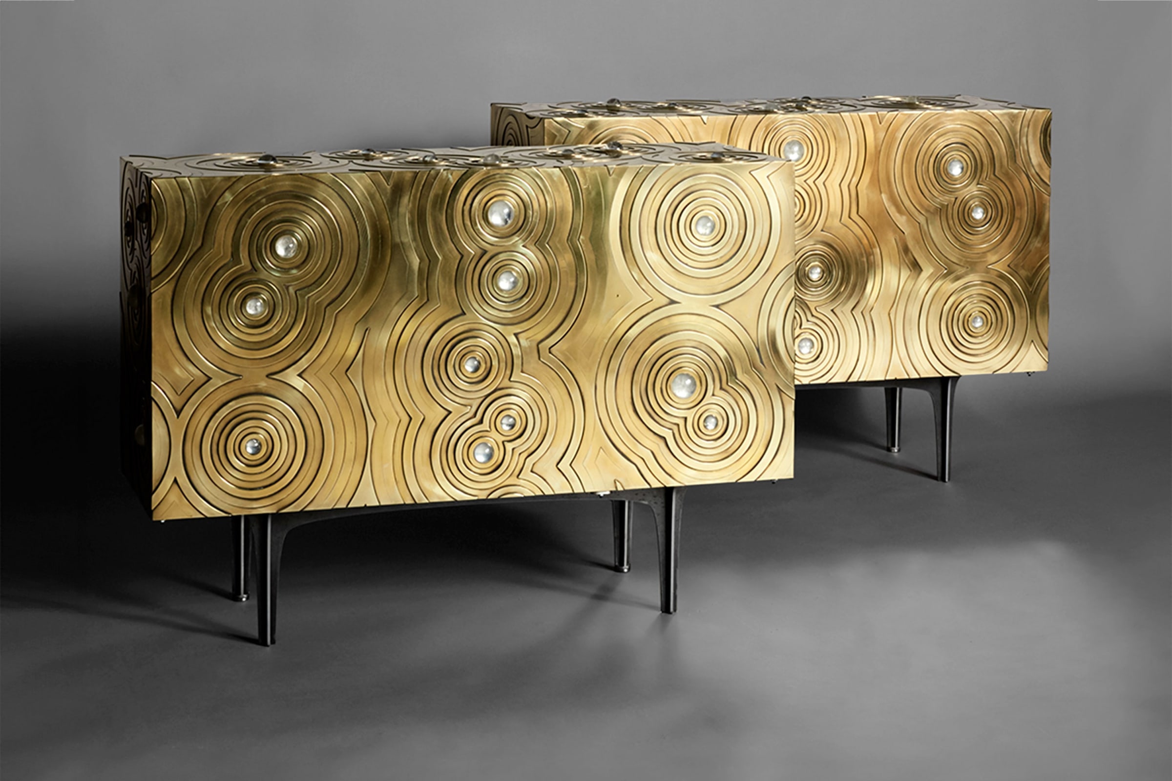 Erwan Boulloud, Pair of Rosanna Cabinets, 2020