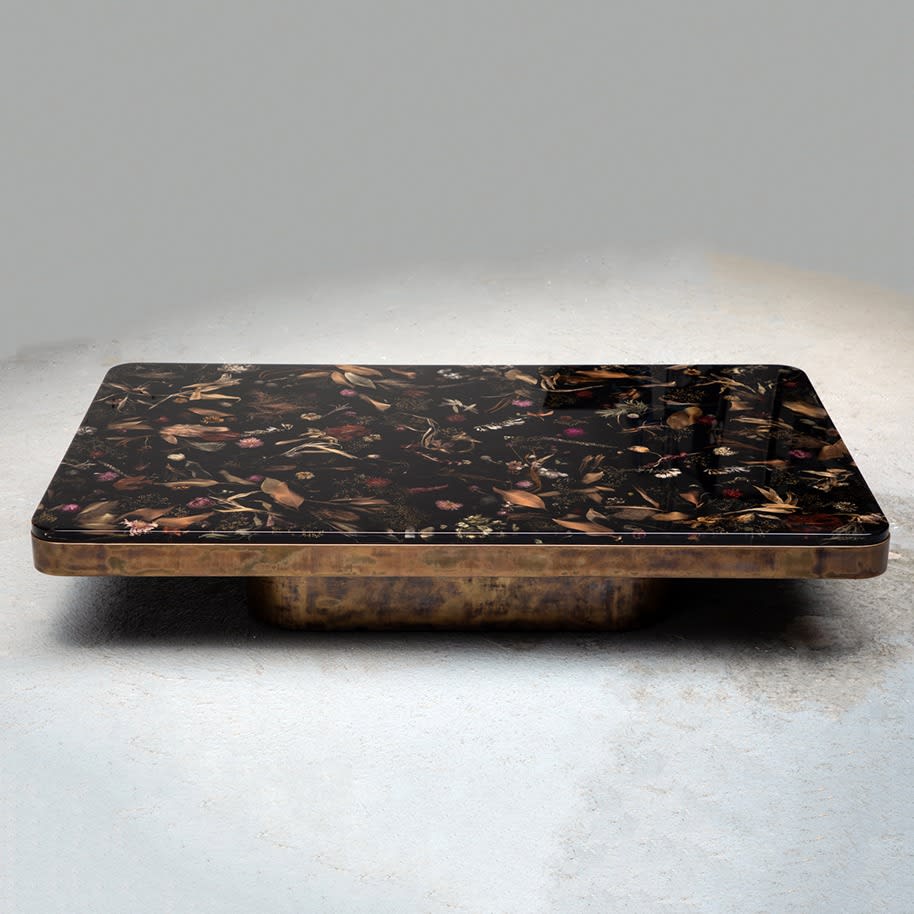 Marcin Rusak, Flora Rectangular Coffee Table 218 Bronze, 2023