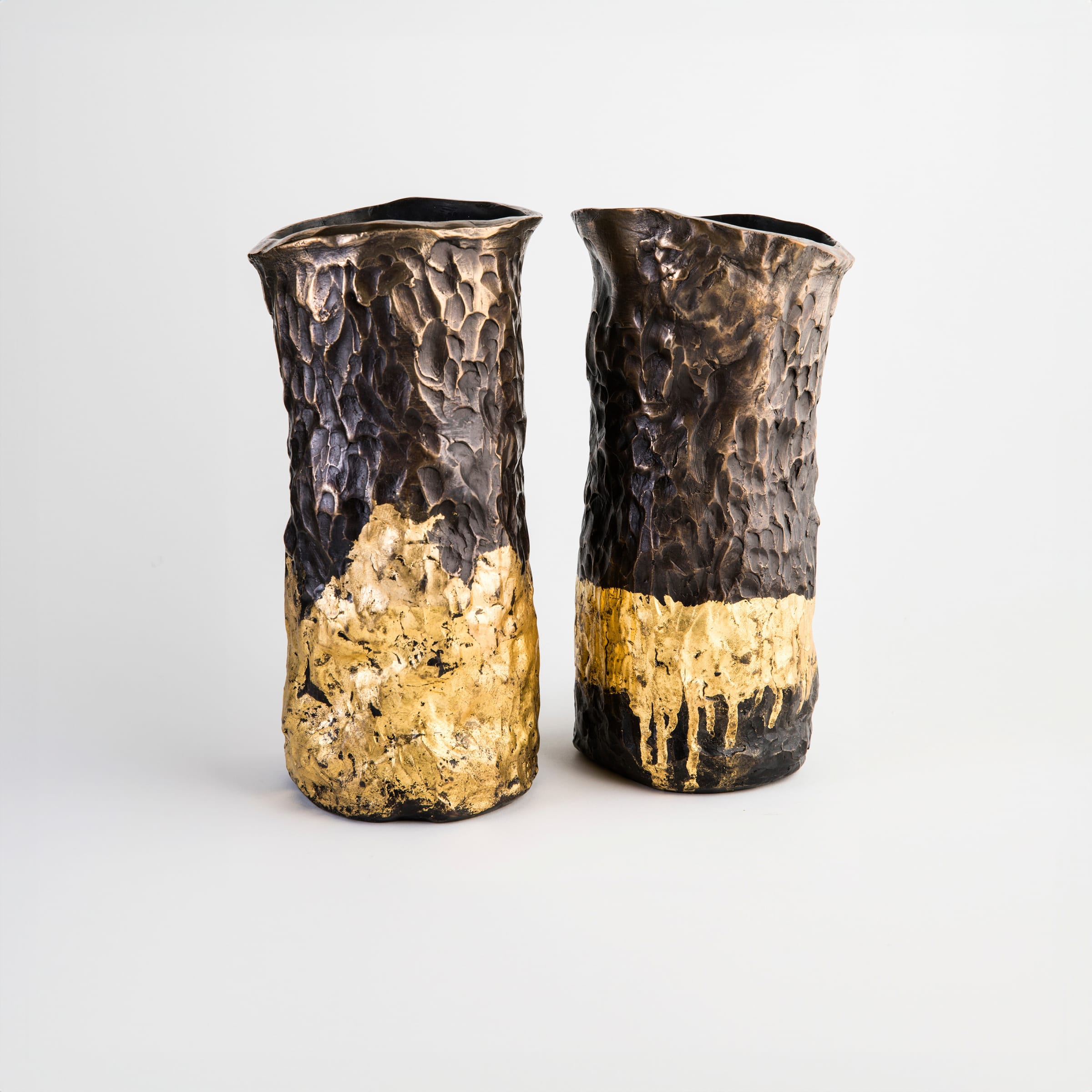 Jean Grisoni Pietra Gold Vase