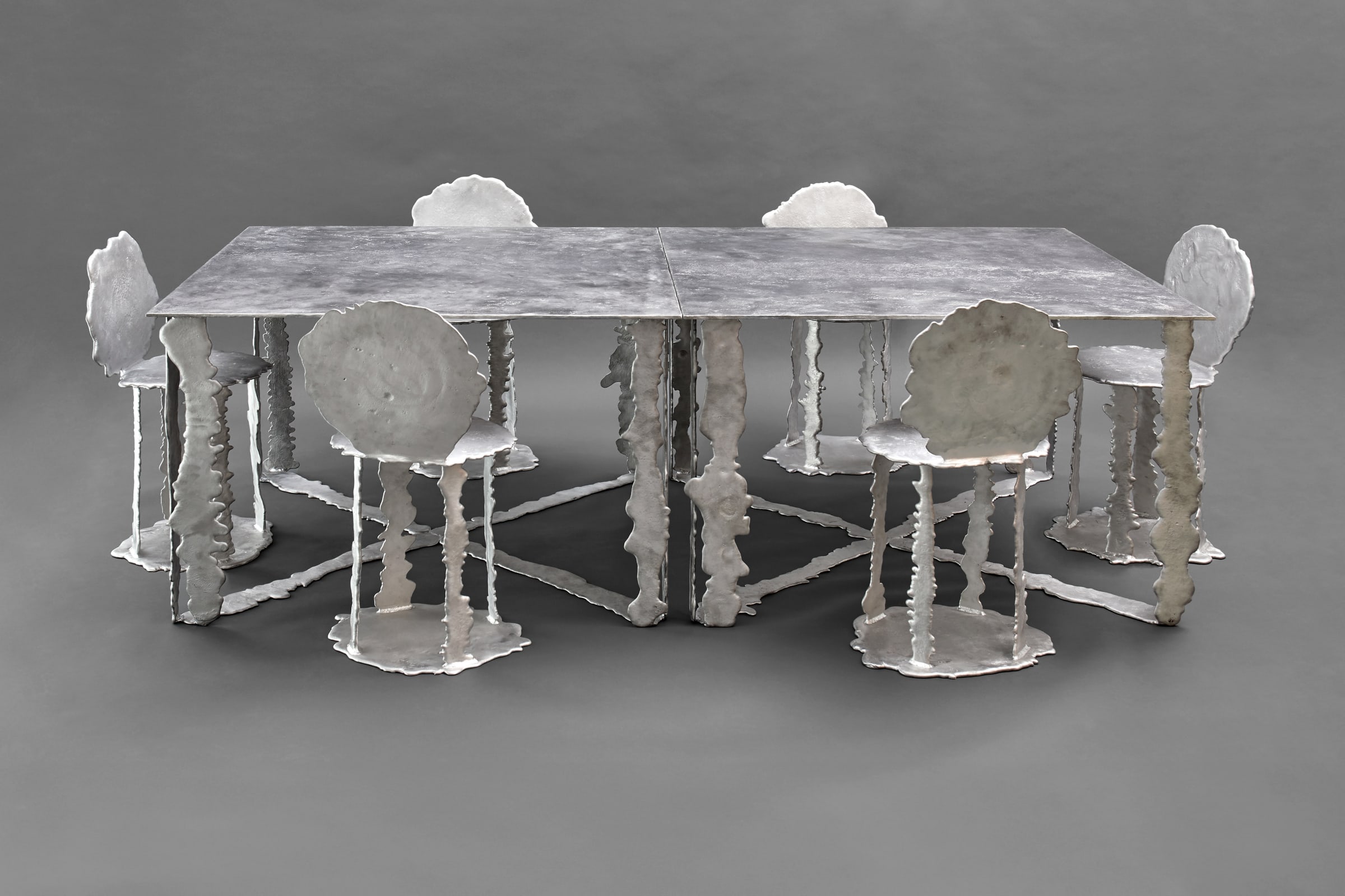 Hélène de Saint Lager Grande Alualéatoire Table with Six Chairs, 2020