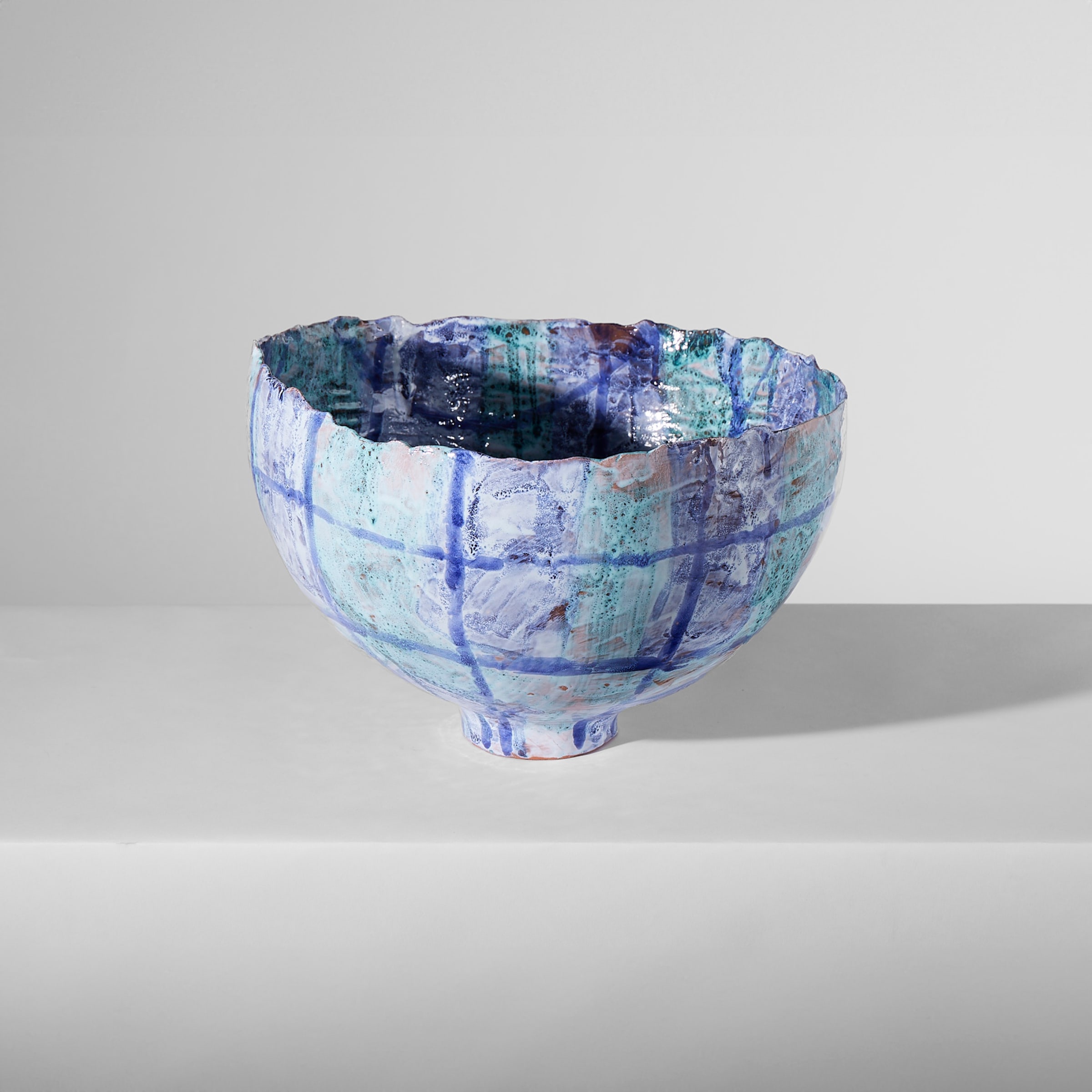 Alice Gavalet, Untitled (Blue Tartan Sculpture), 2024