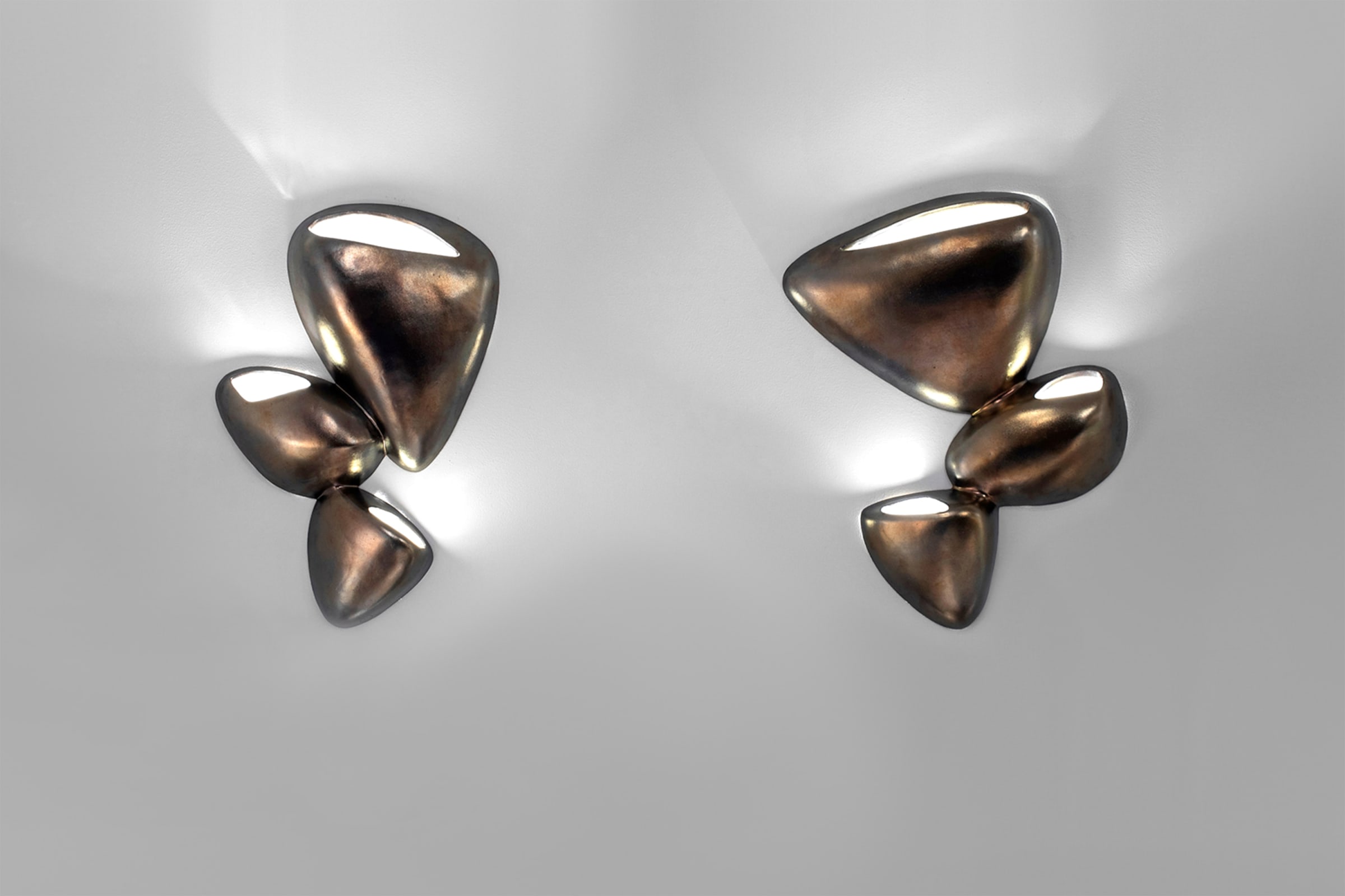 François Salem Pair of Galets Sconces, 2019