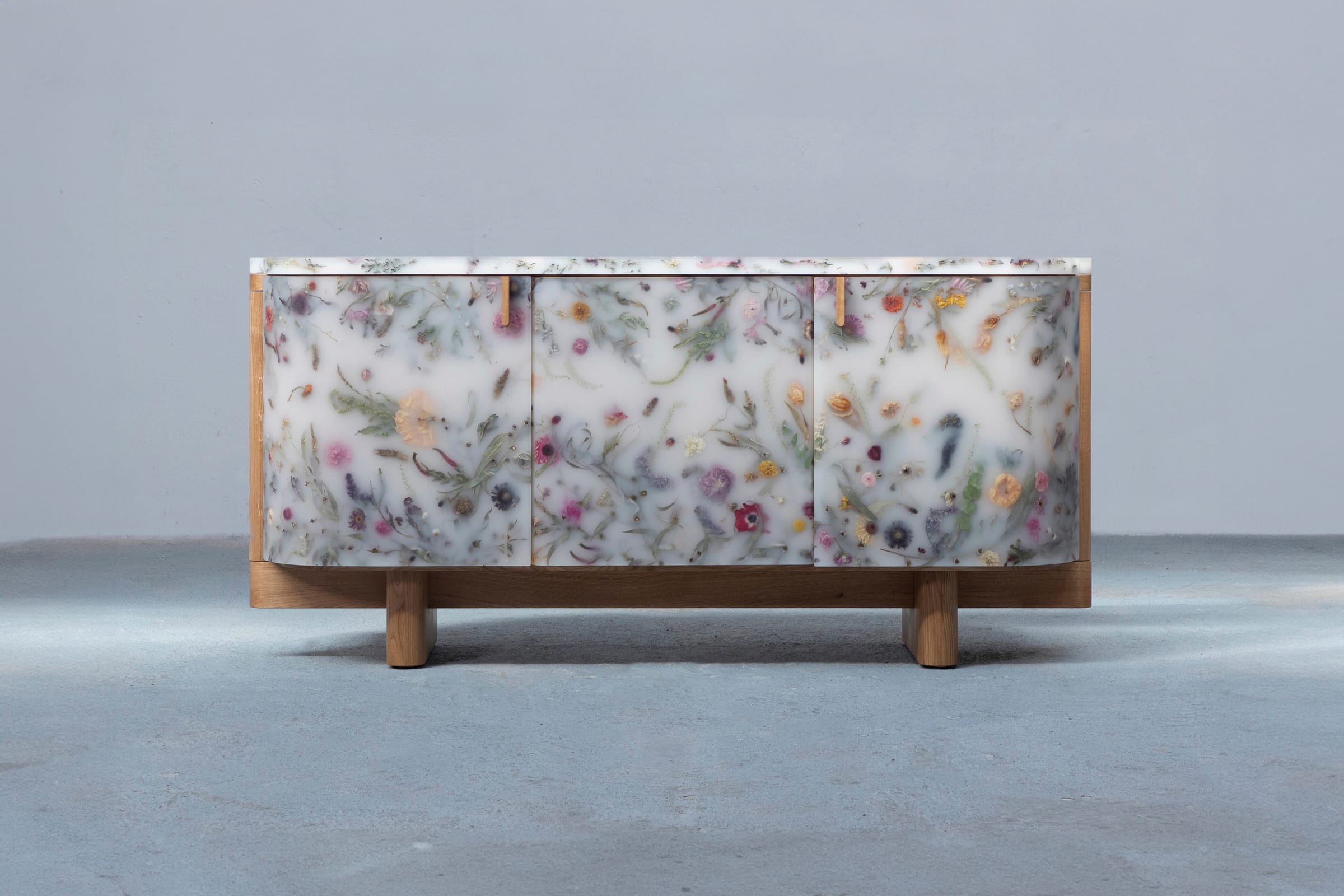 Marcin Rusak, Flora Credenza Misty White 178 Oak, 2024